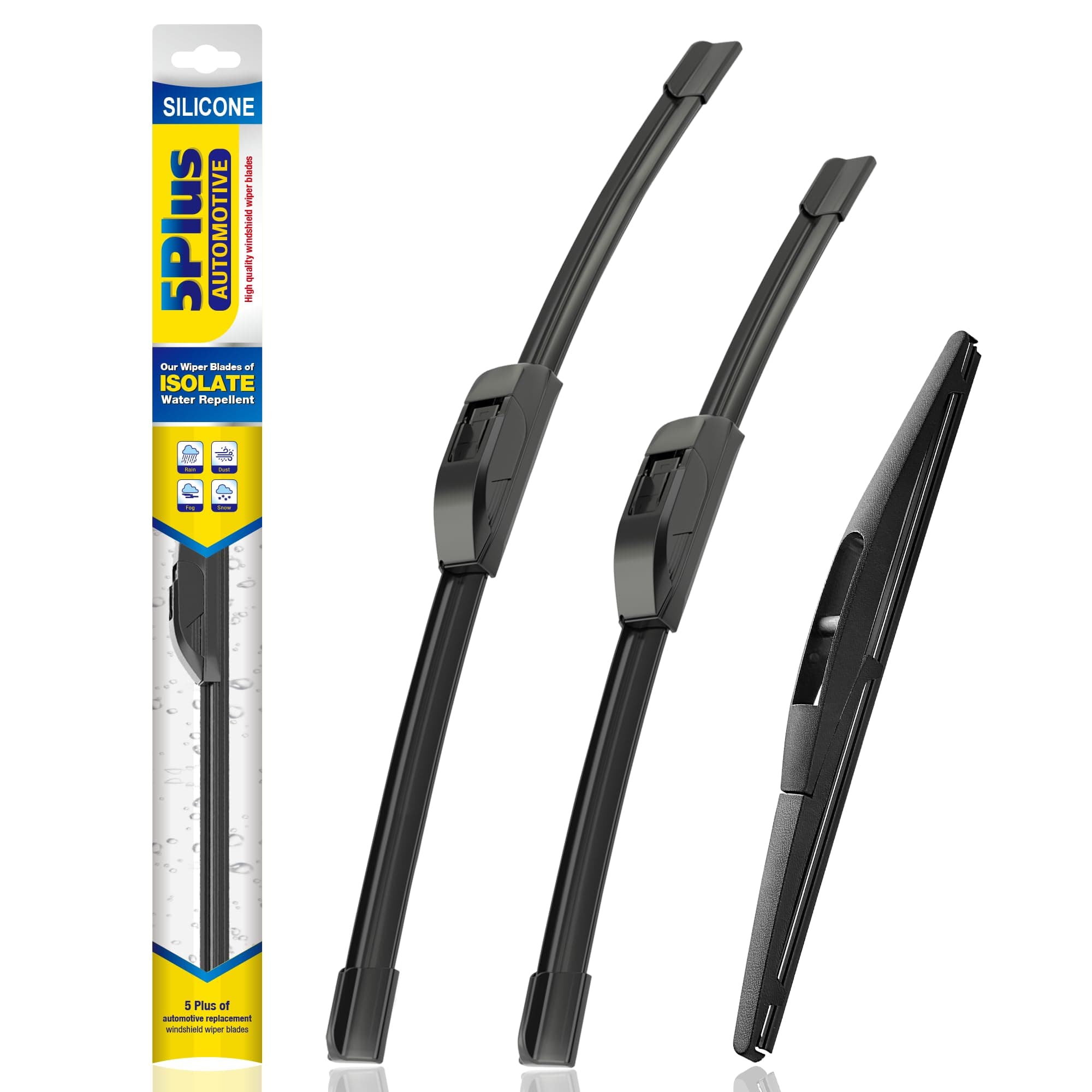 Silicone Windshield Wipers Replacement for Mitsubishi Outlander Sport 2011-2023, RVR 2011-2017, ASX 2013-2015 Wiper Blades(Set of 3), Windshield Wiper Blades For My Car-24"/21"/10"