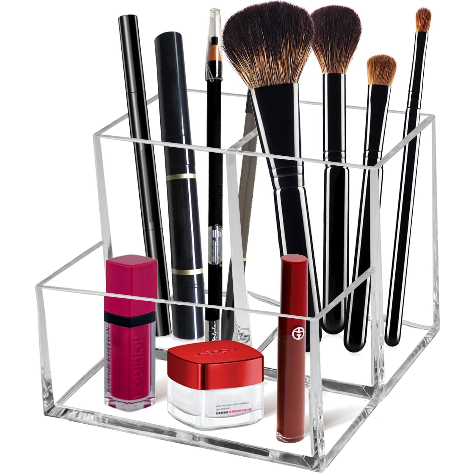 Clear Acrylic Makeup Brush Organizer