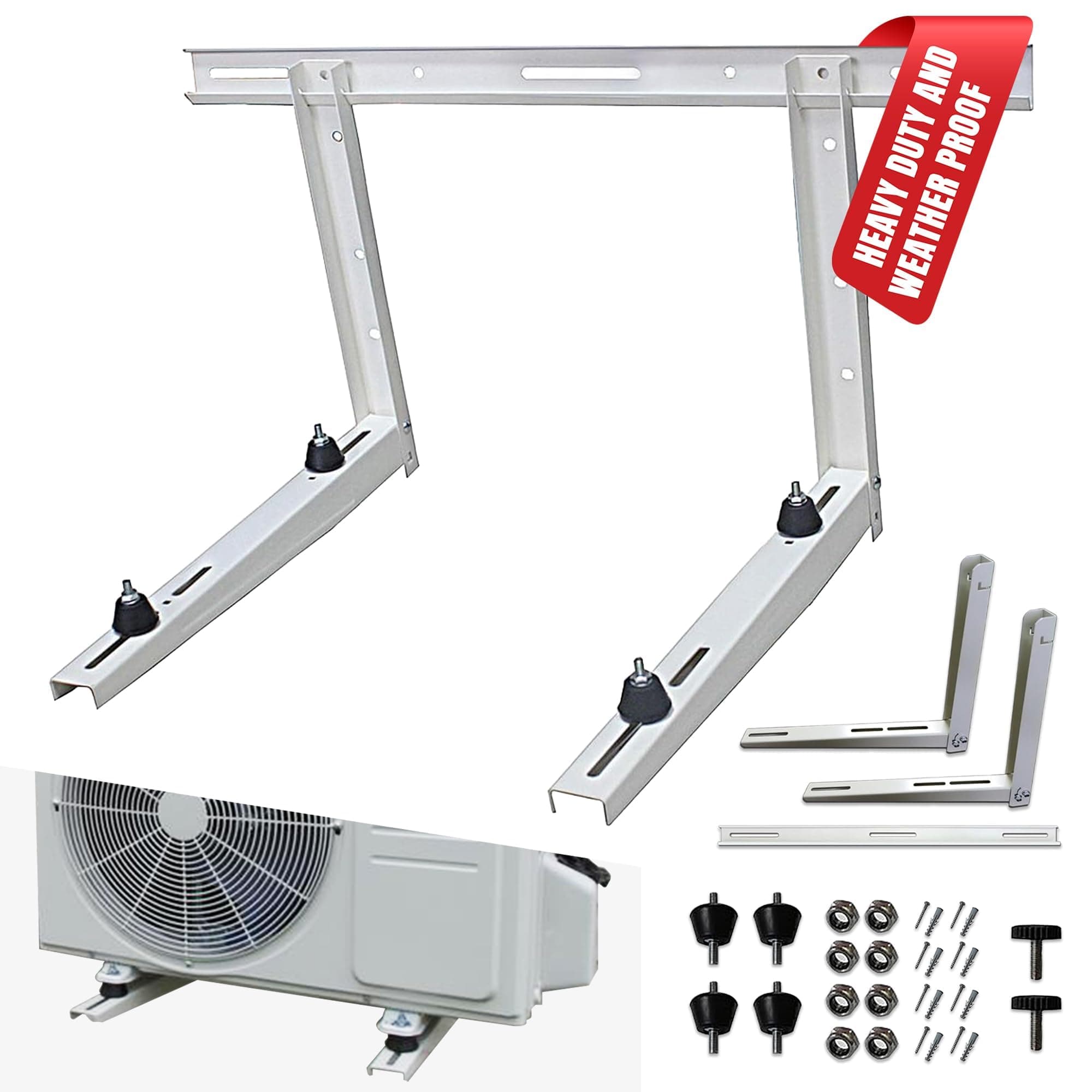 Outdoor Mounting Bracket for Ductless Mini Split Air Conditioner Heat Pump Systems, Universal, 9000-36000 Btu Condenser