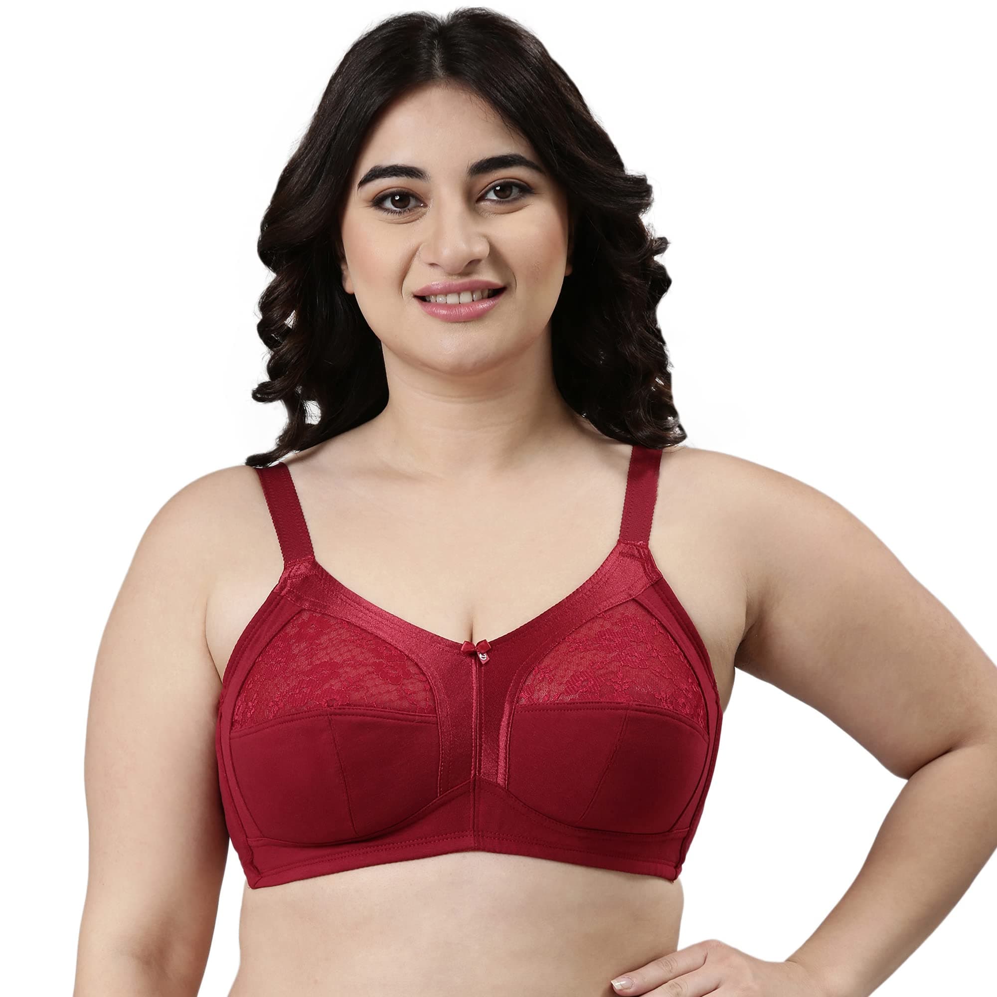 Enamor A014 Super Contouring M-Frame Full Support Bra - Supima Cotton, Non-Padded, Wirefree & Full Coverage
