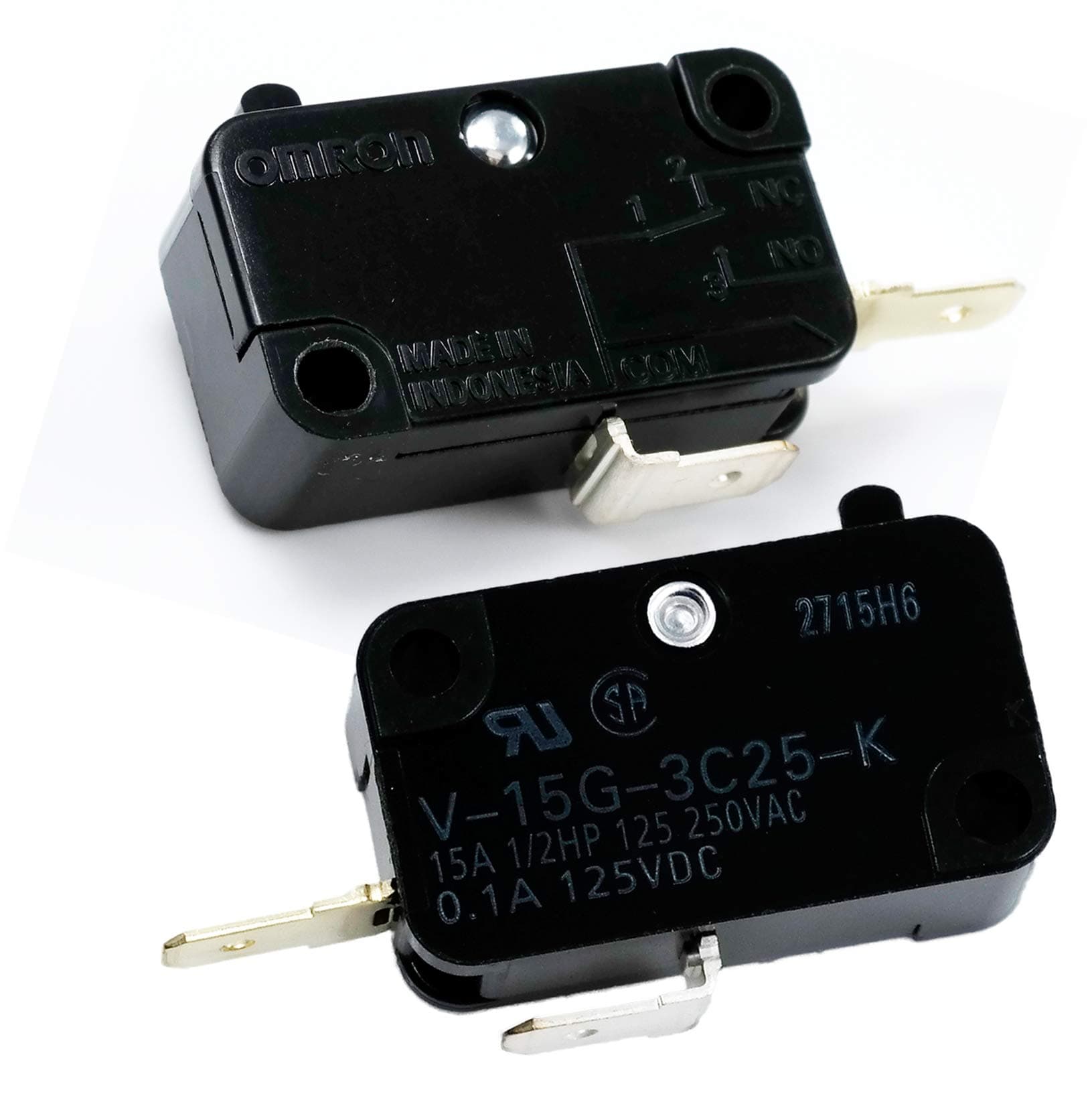 Omron Microwave Oven KW3-0D-A(471) and RE2 Same Door Micro Switch Normally Open (Pack of 2)