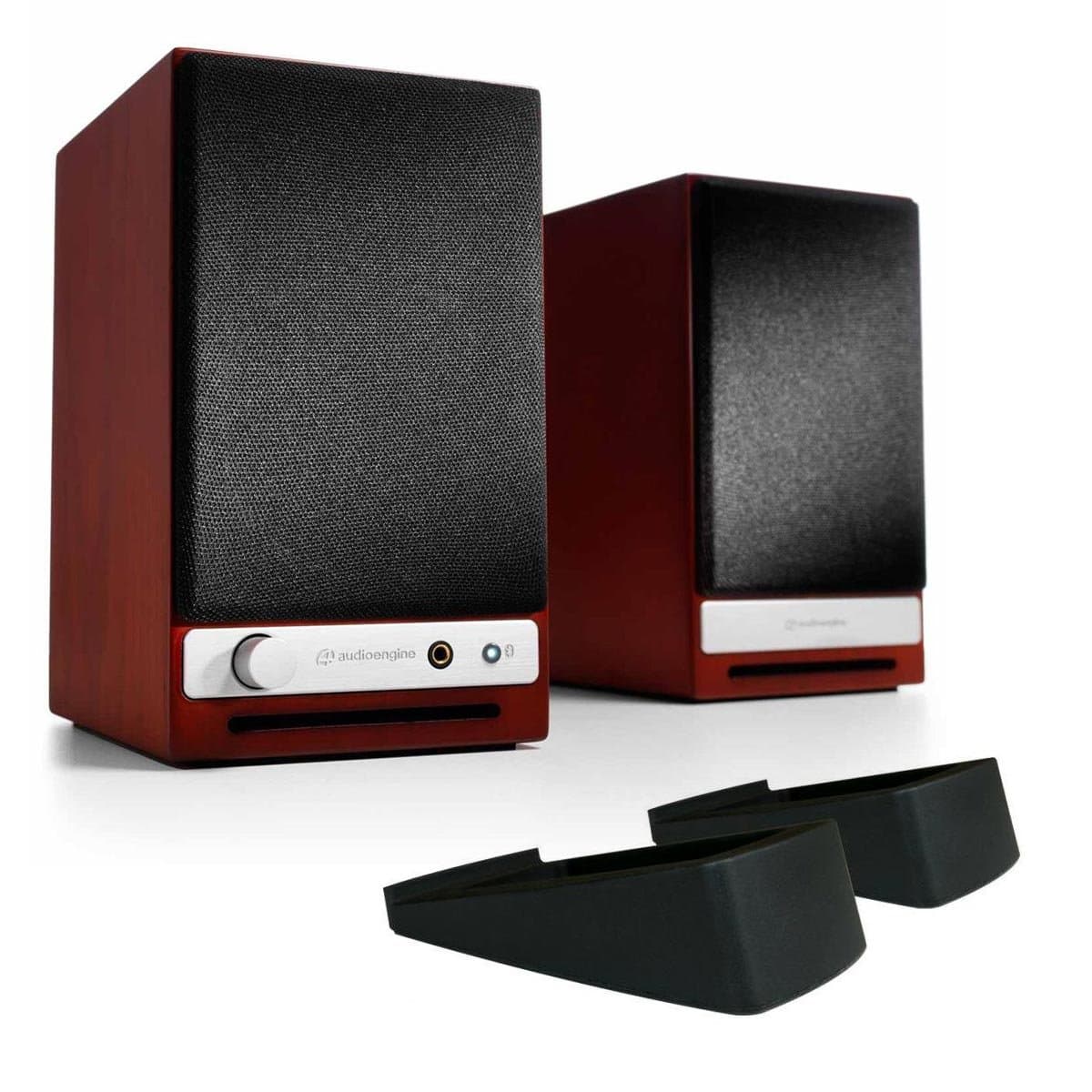 Audioengine HD3 Powered Bookshelf Speakers (Pair) with DS1 Desktop Stand (Pair) (Cherry)