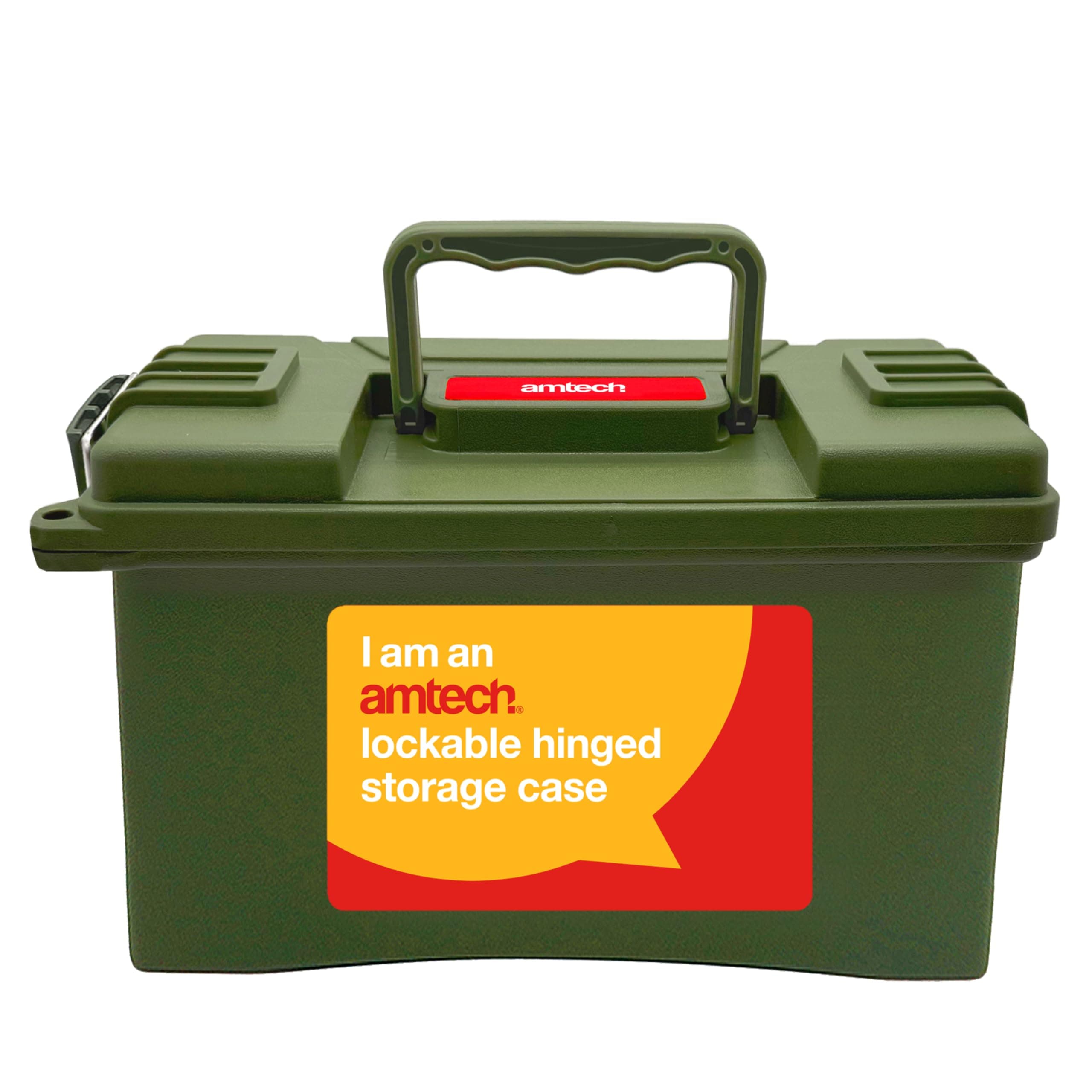 Amtech N0155 Lockable Toolbox, Weather-Resistant and Waterproof Storage Case with Twin Locking Points and 4Kg / 4.7L Capacity