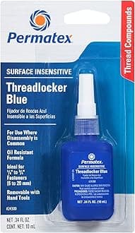 24300 Surface Insensitive Threadlocker Blue, Thread Lock & Screw Glue for Bolts Nuts & Fasteners to Prevent Loosening & Corrosion, Removable with Hand Tools 10 ml
