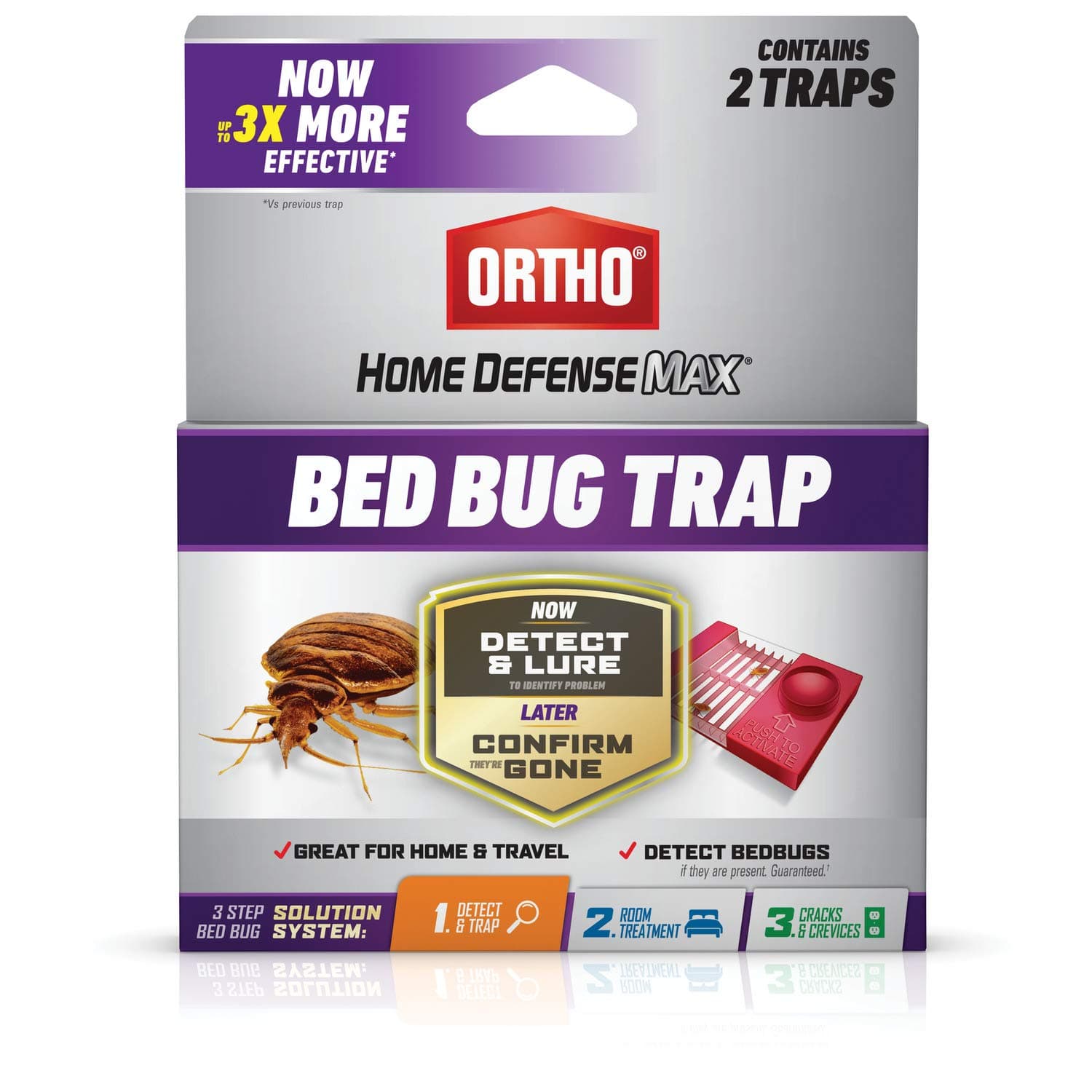 Ortho Home Defense Max Bed Bug Trap: Use at Home or on a Travel, Part of a 3-Step Solution System, Pack of 2