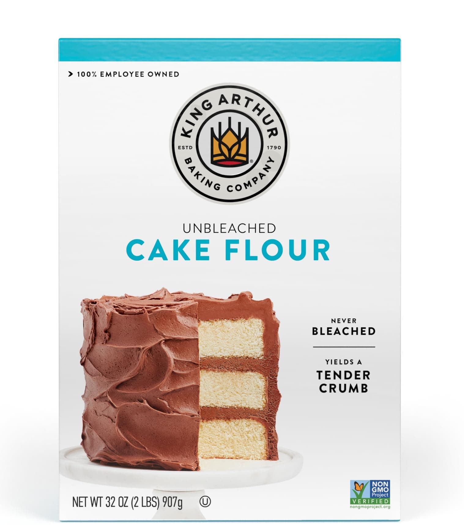 Cake Flour, Unbleached and Unenriched, 2 lb (Pack of 1) - Non-GMO Project Verified, No Preservatives