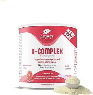 Nature's Finest by Nutrisslim Vitamin B Complex 150 g - Energy & Immune System Support - High Strength B12 + Full Spectrum B Vitamins - Daily Supplement for Tiredness, Fatigue & Mental Performance