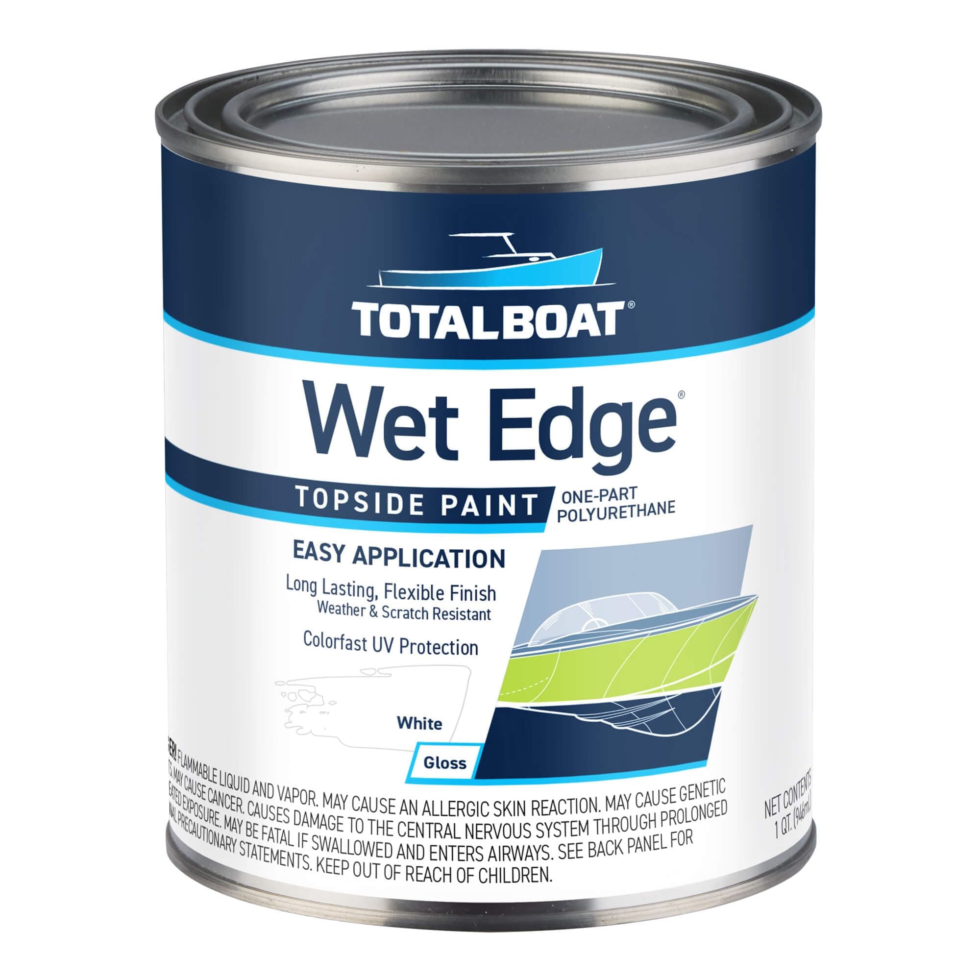 TotalBoat Wet Edge Topside Paint (White, Quart)