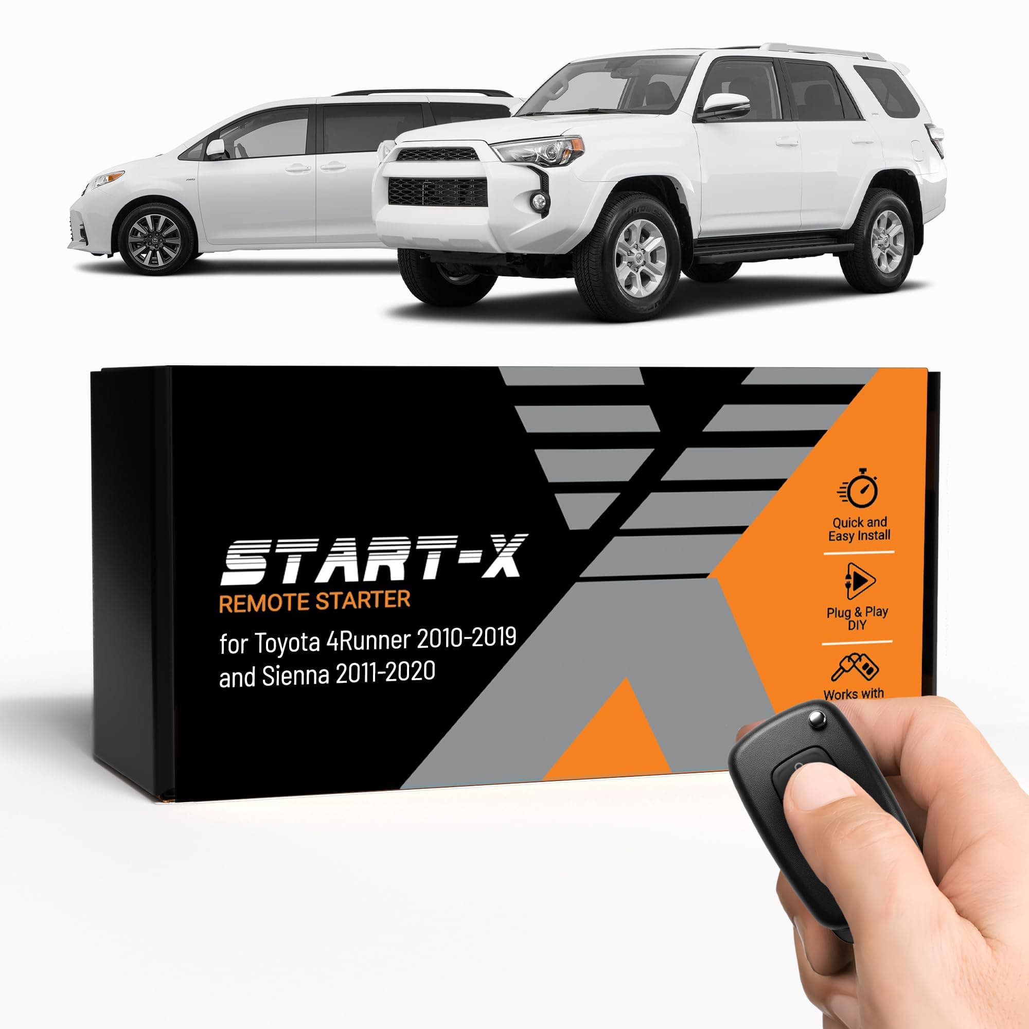 Start-X Remote Starter Kit for Toyota 4Runner (2010, 2011, 2012, 2013, 2014, 2015, 2016, 2017, 2018, 2019) & Sienna (2011-2020) Vehicles | Push-to-Start Ignition | Plug & Play Install