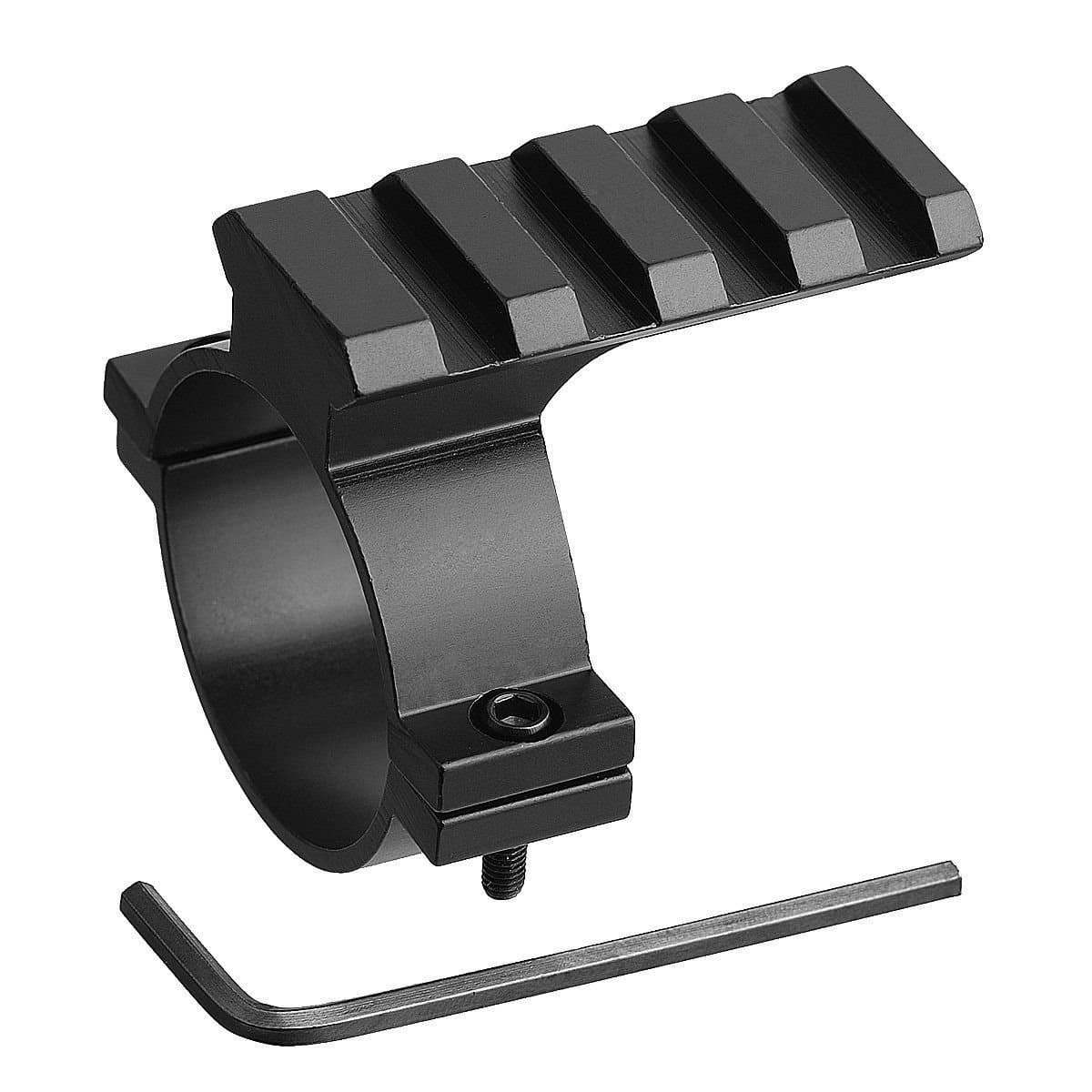 1.38-Inch 1.38" 35MM Scope Ring Adaptor W/Picatinny/Weaver Rail, Tactical Barrel Clamp Mount with Rail for Scope Flashlight Laser Sight