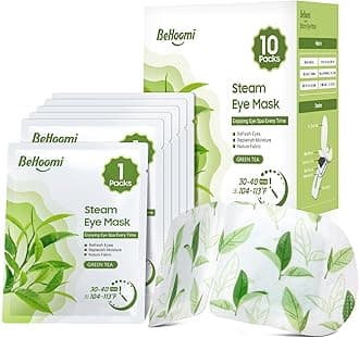 Steam Eye Mask, 10Packs Heated Eye Mask, Self Heating Disposable SPA Warm Compress for Eyes Sleep Mask, Travel Essentials & Relaxation Gifts, Valentine's Day Gifts (Green Tea Scent)