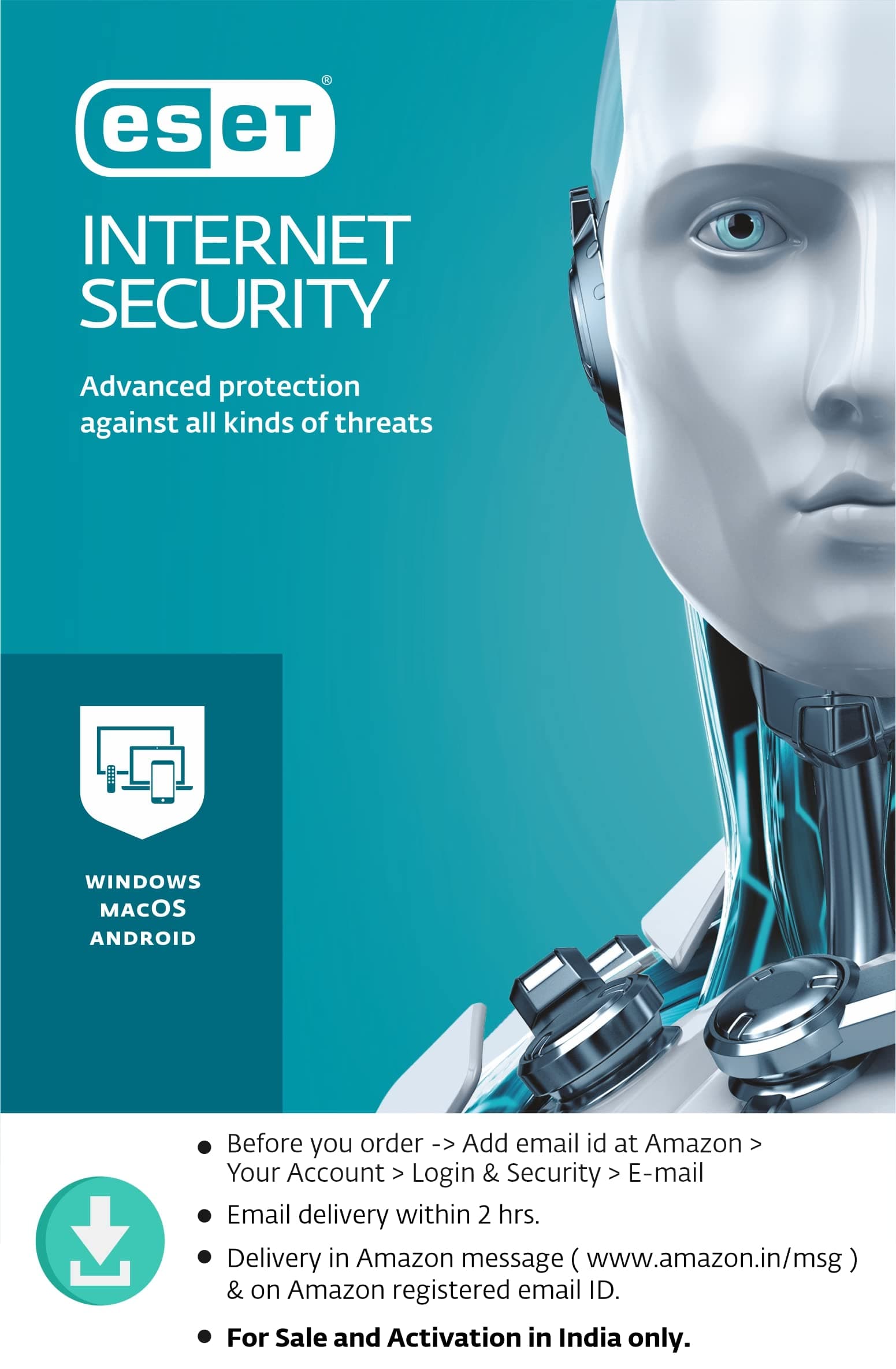 ESET Home Security Essential (Internet Security) 1 User, 3 Years (Email Delivery - No CD)