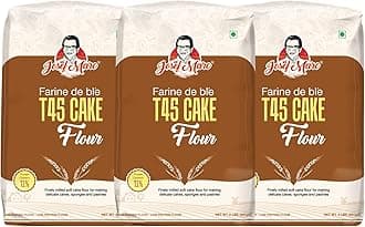 JOSEF MARC T45 Cake Flour, 2 Lbs (907Gm) - Unbleached & Low Protein Flour, All Purpose Cake Flour (Pack Of 3) Unbleached Baking Flour & Low Protein Baking Flour