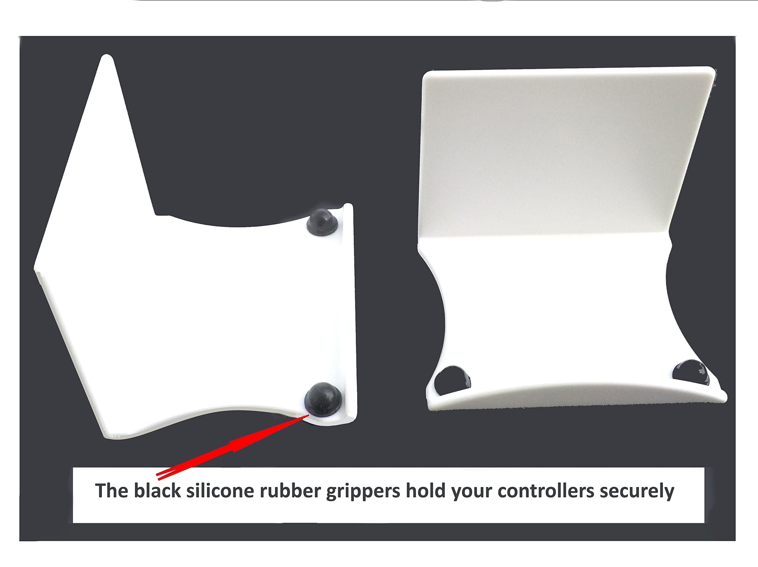 eLhook Stick-On White XL Game Controller Hooks 2 Pack