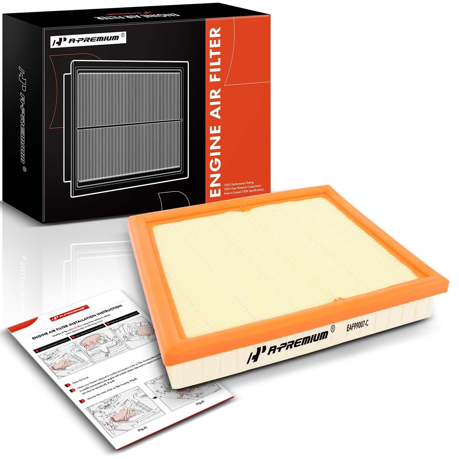 Engine Air Filter Compatible with BMW X1 16-22, X2 18-22 & Mini Cooper 15-23, Cooper Clubman 16-23, Cooper Countryman 17-23, 1.5L 2.0L