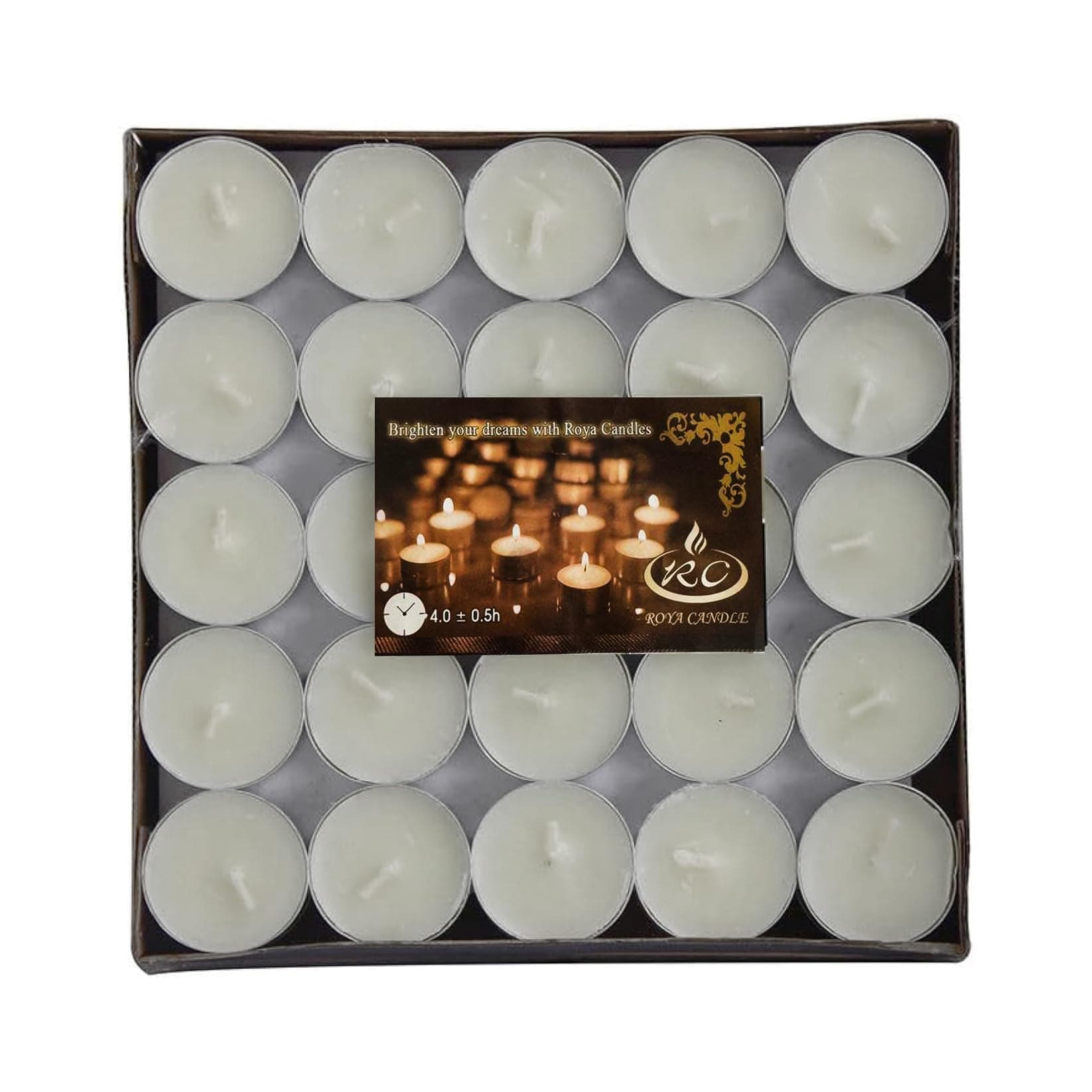 ROYA Candle 50-Pack Tealight Candles