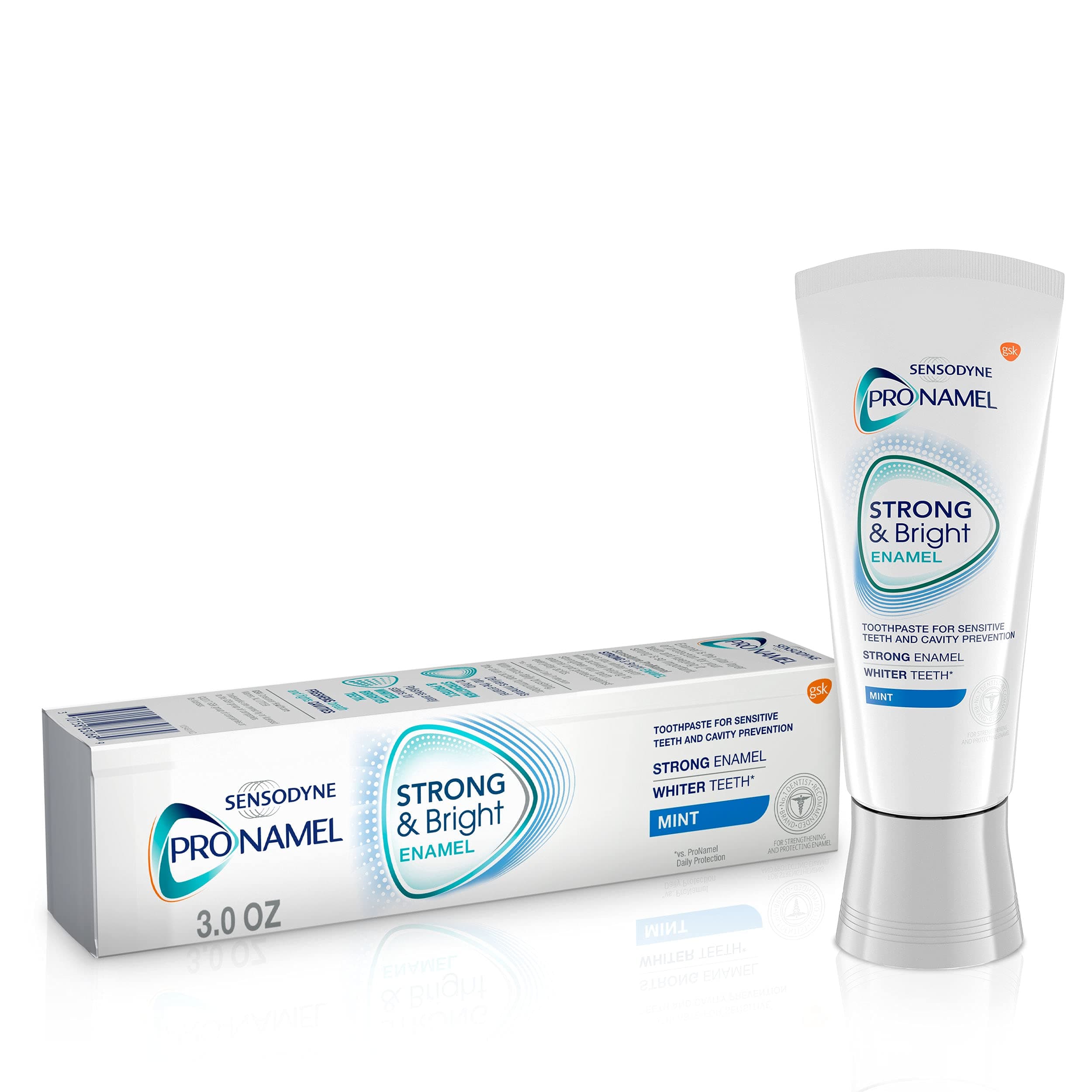 Sensodyne Pronamel Strong and Bright Enamel Toothpaste for Sensitive Teeth, to Reharden and Strengthen Enamel, Mint - 3 Ounces
