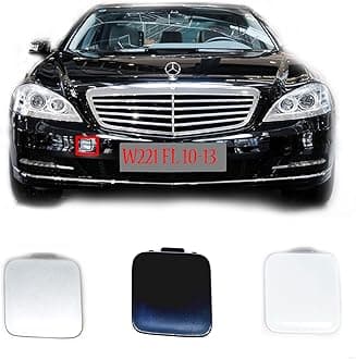Front Tow Cover Fit 10-13 Mercedes Benz S Class W221 Facelift for S280 S320 S350 S400 S420 S450 S500 S63 S65 2007 2008 2009 bumper towing Hook Eye Cap 2218850322 (Black)