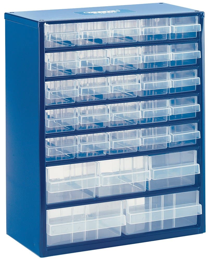 30 Compartment Storage Cabinet | Multi Drawer Garage, Shed and Home Organiser | Steel Frame Craft Storage | 89470
