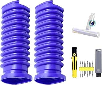 2 Pack Vacuum Lower Duct Hose Kit Compatible with Dyson V12 Soft Roller Cleaner Head,Vacuum Attachment Replacement Parts for Home Cleaning, 1 Set Screwdrivers, 1 Clean Brush
