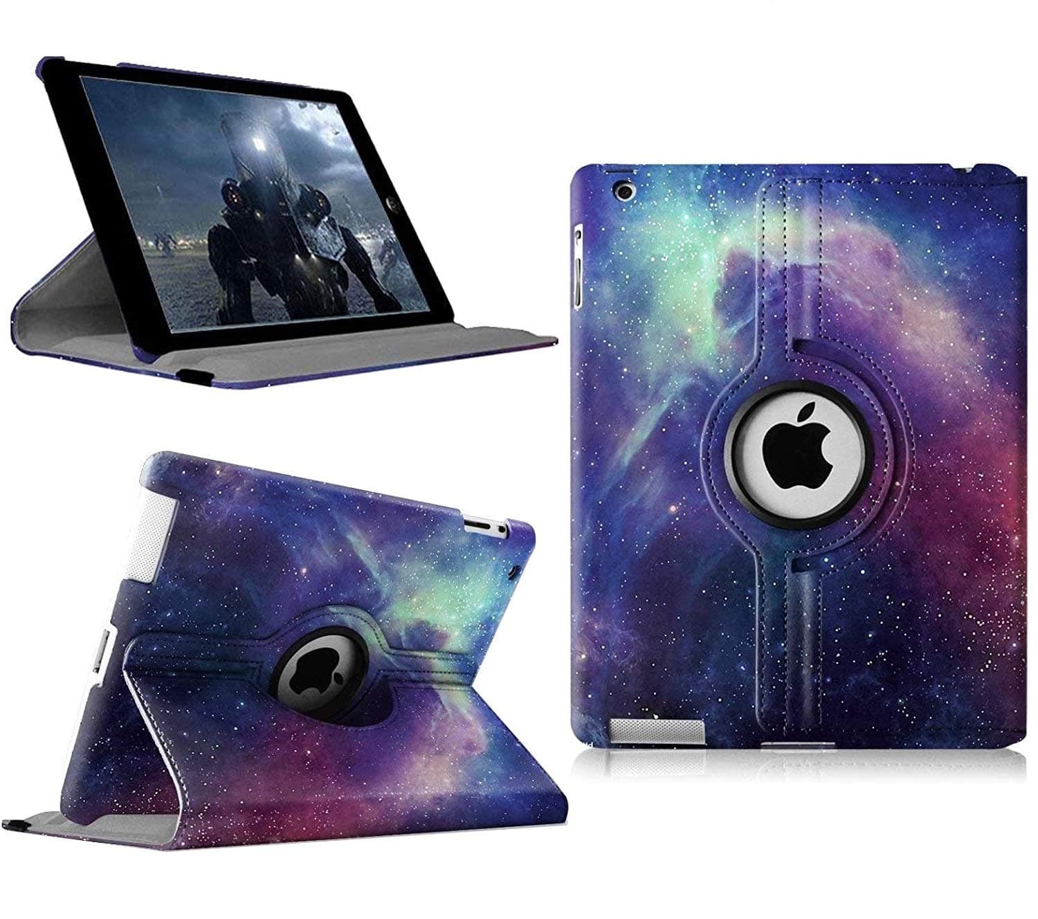 iPad 2/3/4 Case - 360 Degree Rotating Stand Smart Case