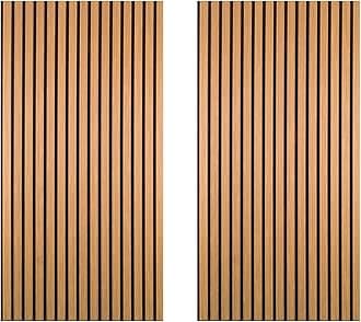 Decoranddecor Acoustic Slat Wood Wall Panels and Ceiling Panelsling Decorative 3D MDF 120 x 60 Oak - 2 Pack