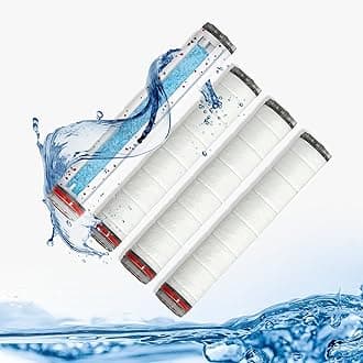 EZWELL High Pressure Rain NSF Certified Korea Filtered Showerhead Filter System Removes Microsubstances RV Bathroom - Easy Installation