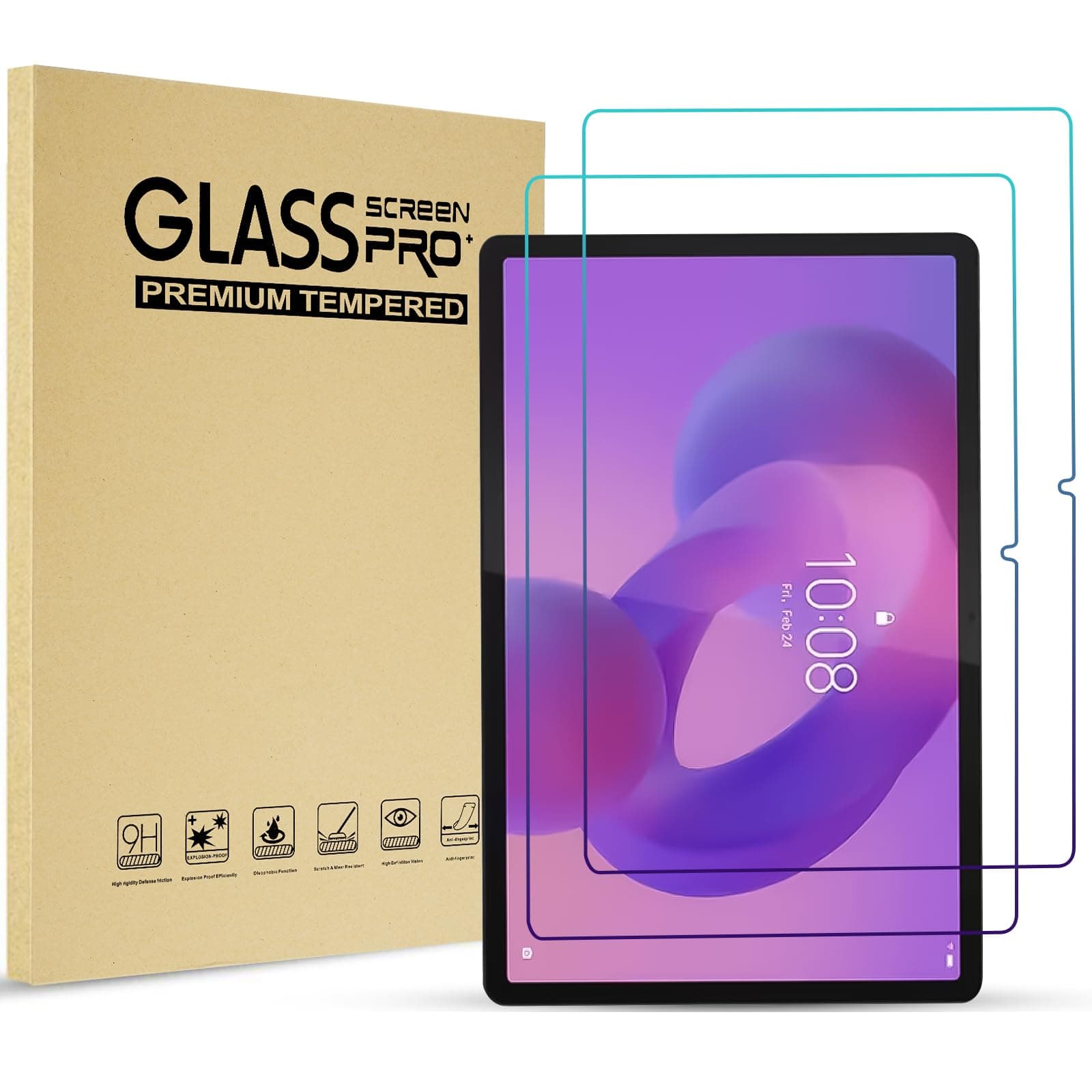 2 Pack Screen Protector for 12.7" Lenovo Idea Tab Pro 2025/Yoga Tab Plus 2025/Tab P12 2023, Tempered Glass Film Guard for 12.7" Lenovo Idea Tab Pro/Yoga Tab Plus/Tab P12 2025 2023 Release