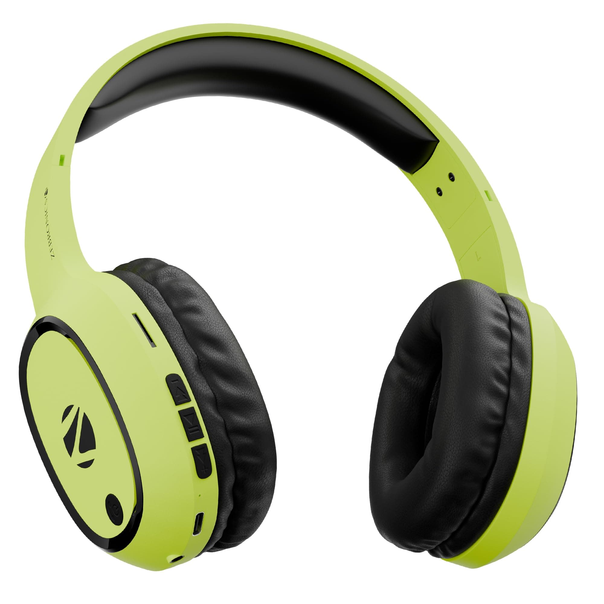 ZEBRONICS Zeb-Thunder Bluetooth Wireless On Ear Headphone FM, mSD, 9 hrs Playback with Mic (Neon Yellow)