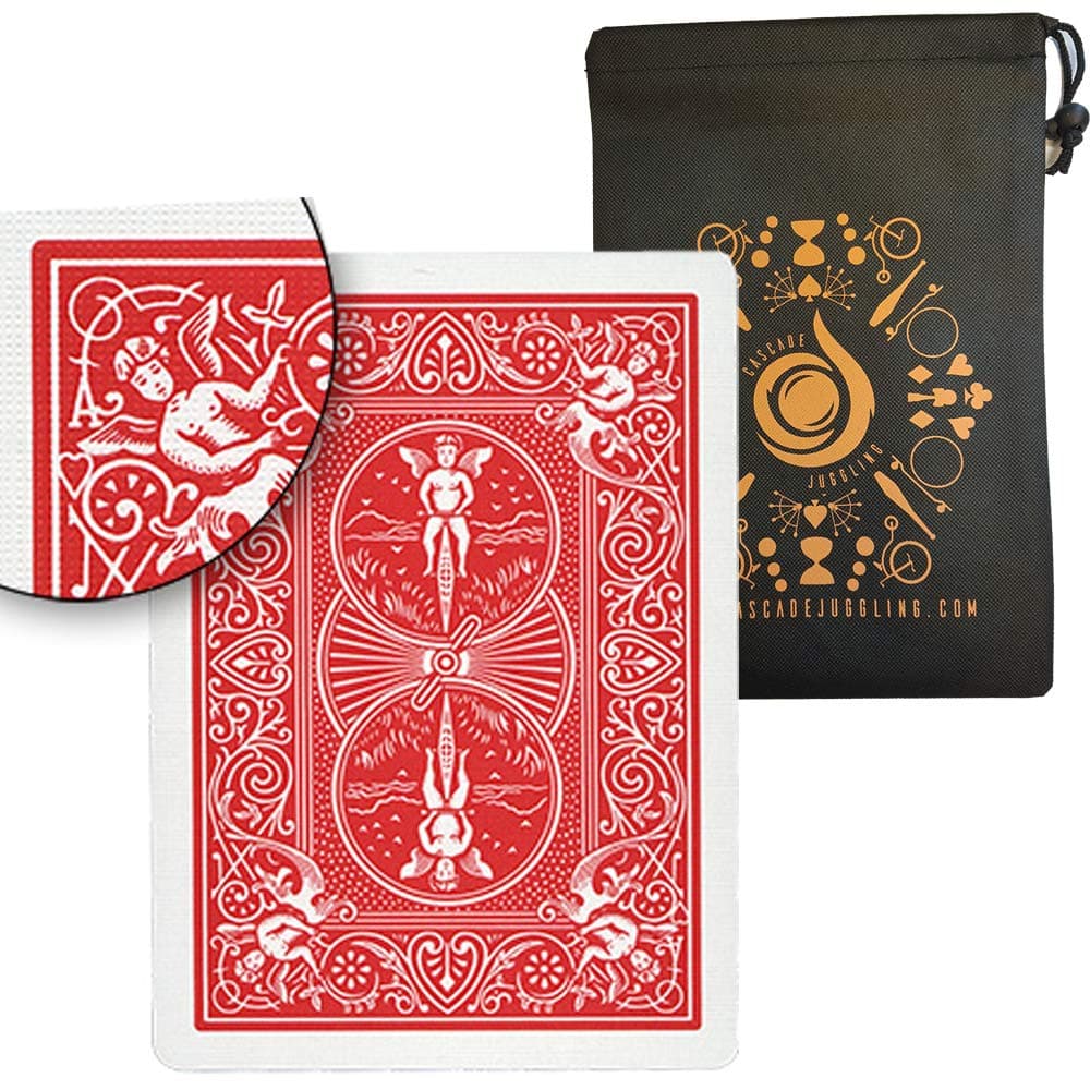 Ultimate Marked Deck - Bicycle Rider Back Cards with Cascade Card Bag (Red)