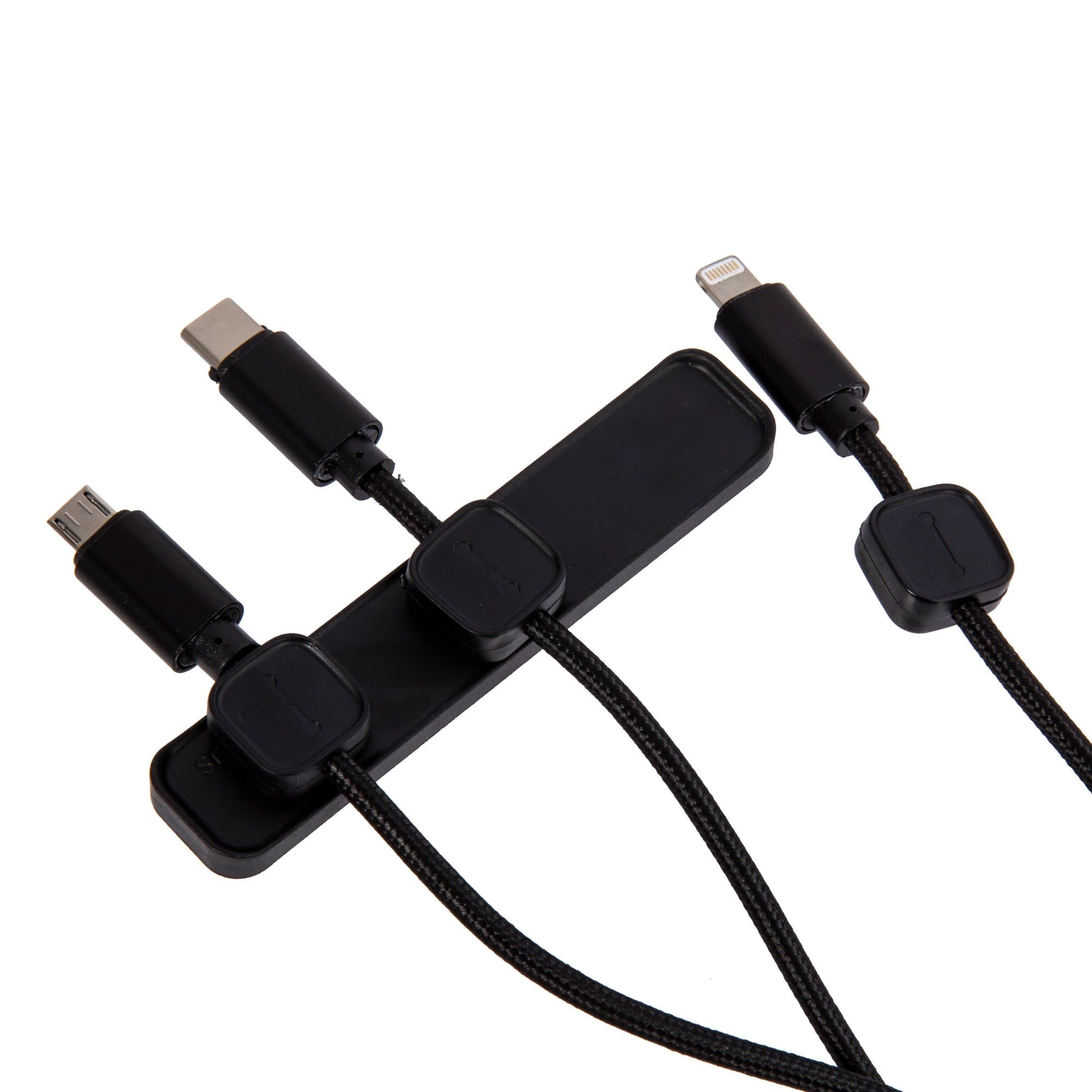 iFocus Electronics3-Piece Magnetic Cable Clip, 3 x 4 inches, Black