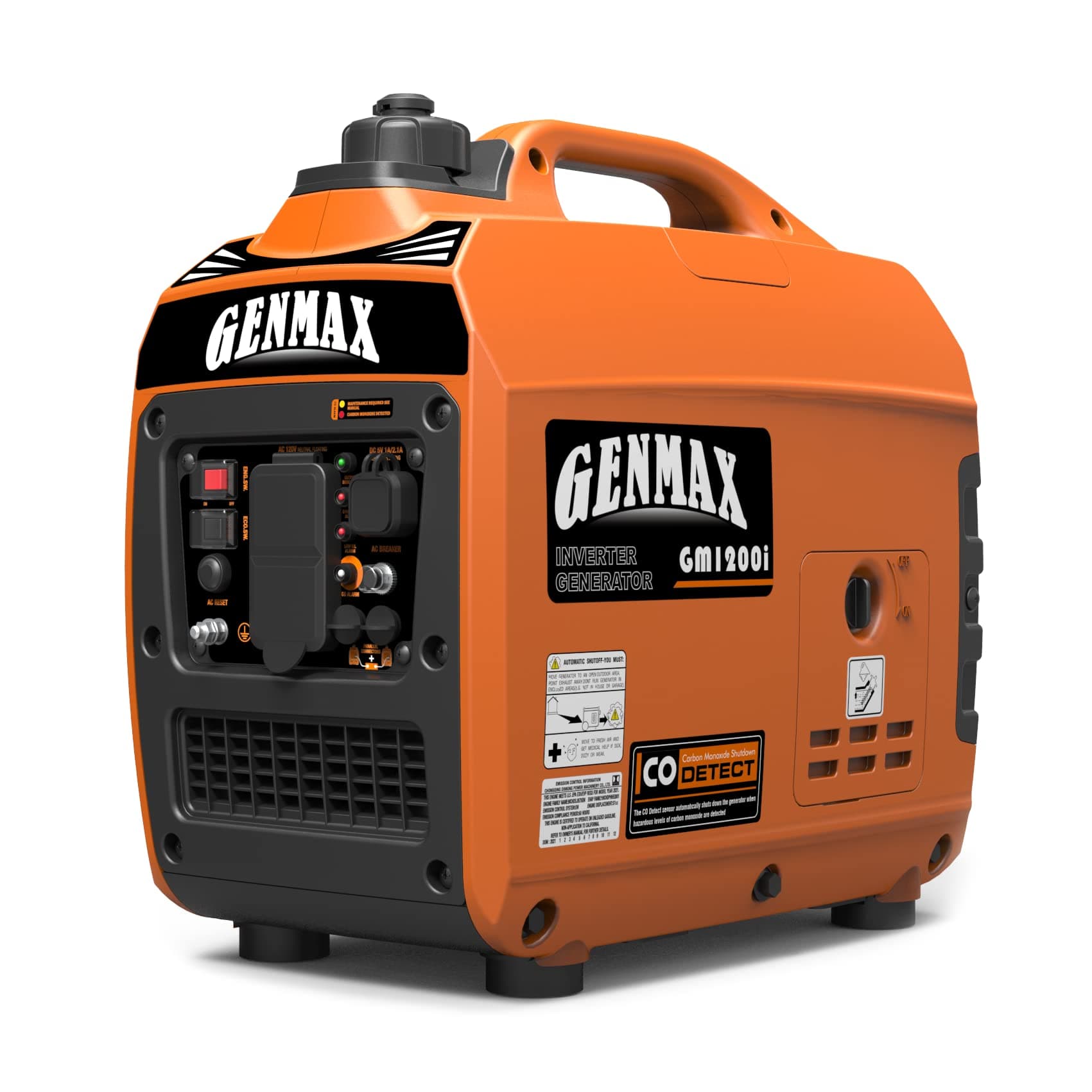 GENMAX Generator，EPA Compliant, Eco-Mode Feature, Ultra Lightweight for Backup Home Use & Camping