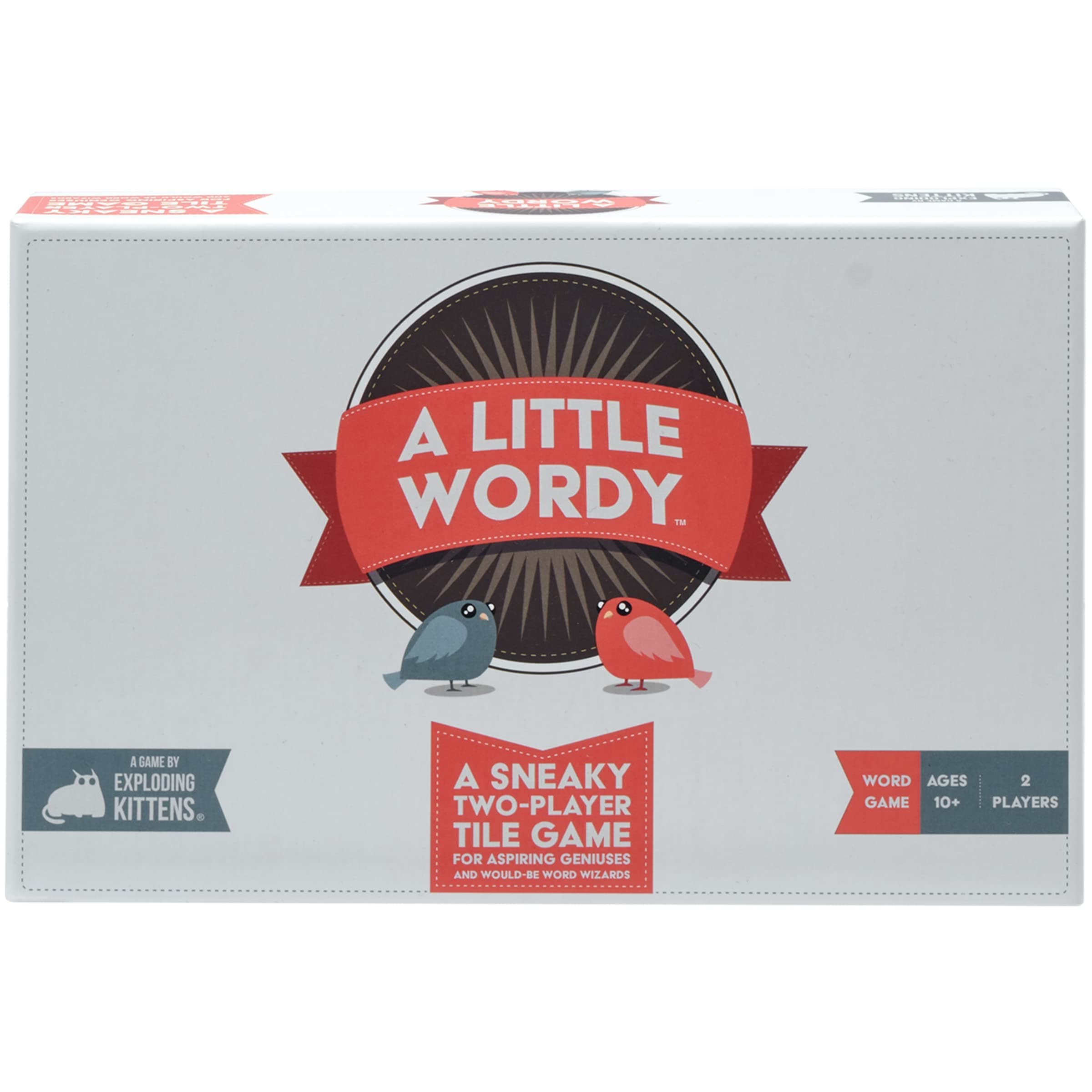 Exploding Kittens A Little Wordy 2 Players - Ages 10+ - 15 Minutes to Play - Letter Tile Word Game - Couples Game, Date Night Game, Adult and Teen Board Game