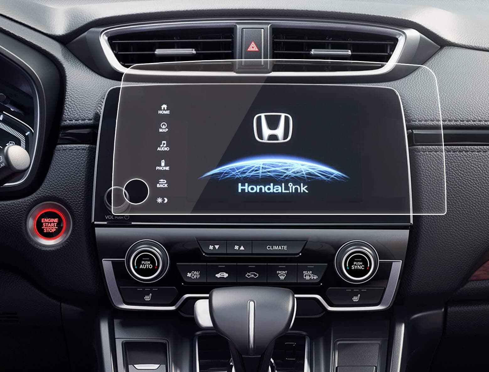 Kykr Premium Screen Protector EX EX L Touring 2017 2018 2019 Compatible with Honda CRV - Anti Glare Scratch Fingerprint Protection Tempered Glass