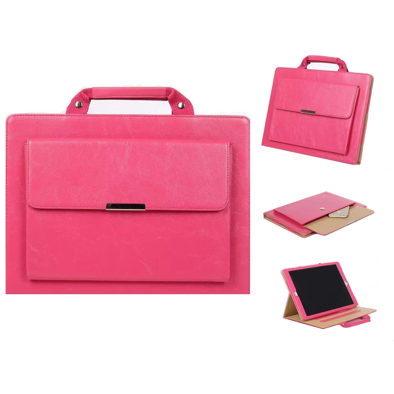 Albc Handbag Case for iPad 6th Generation 2018 / iPad 5th Generation 2017 / iPad Pro 9.7 / iPad Air2 - Smart Slim Leather Stand Cover with Auto Wake/Sleep Feature for iPad 9.7 Inch,Rose