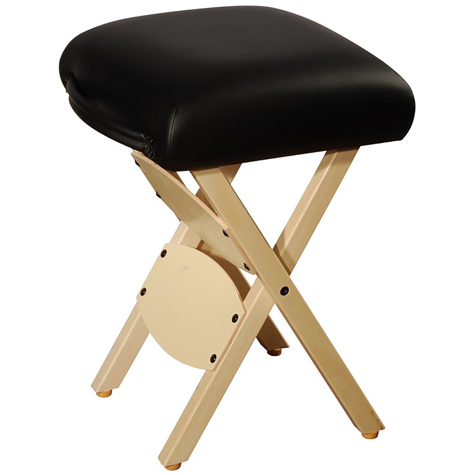 Master Massage America Brand Folding Stool for Massage Table Black