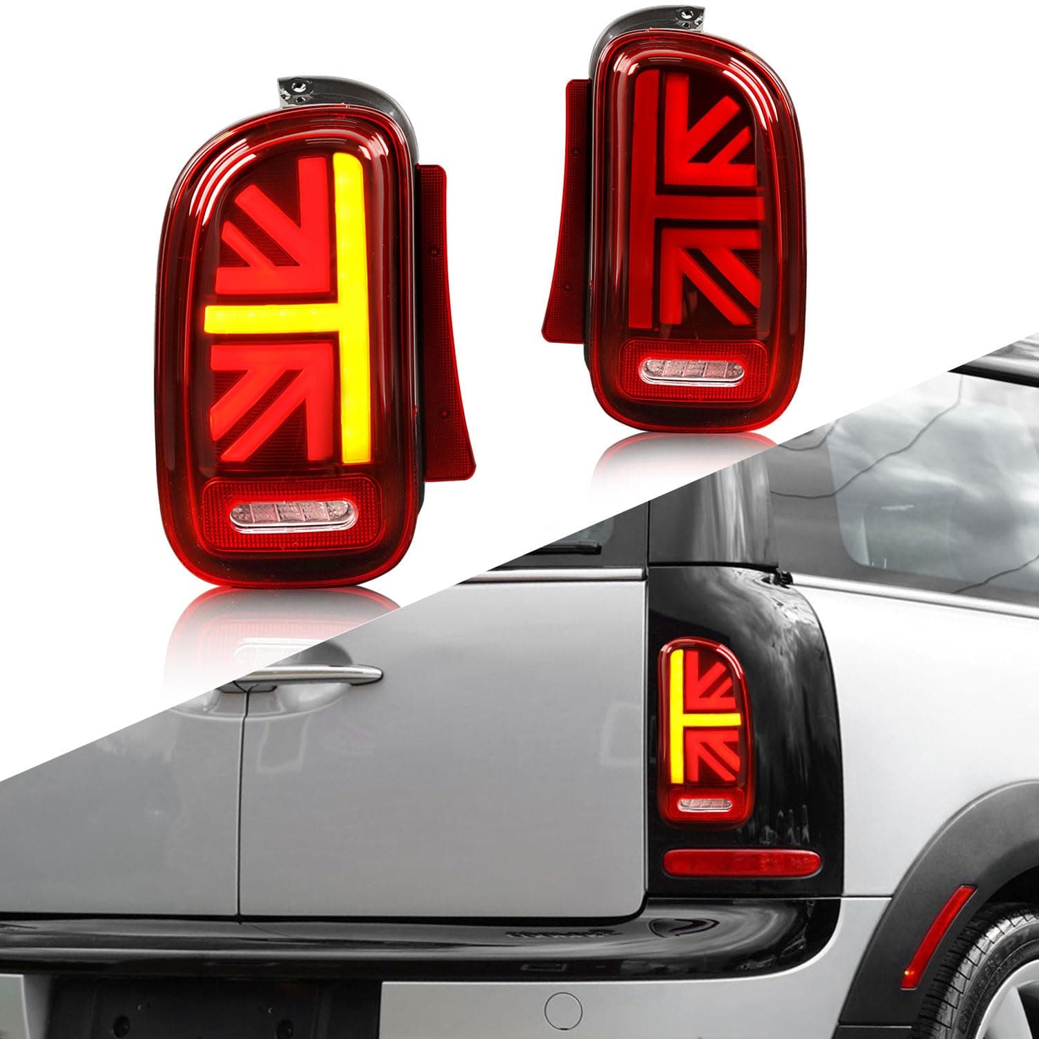 Archaic Full LED Tail Lights Compatible with 2007–2014 Mini Clubman R55,Mini ...