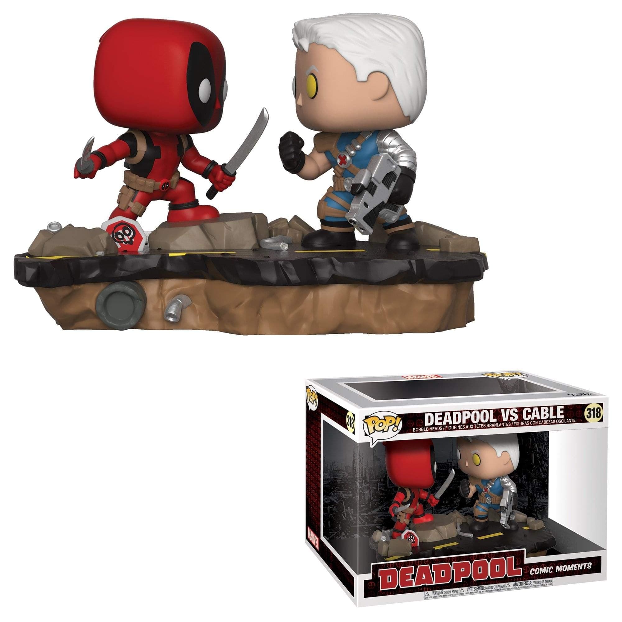 POP! Bobble 2-Pack: Marvel: Movie Moments: Deadpool Vs Cable - Collectable Vinyl Figure - Gift Idea - Official Merchandise - Toys for Kids & Adults - Comic Books Fans
