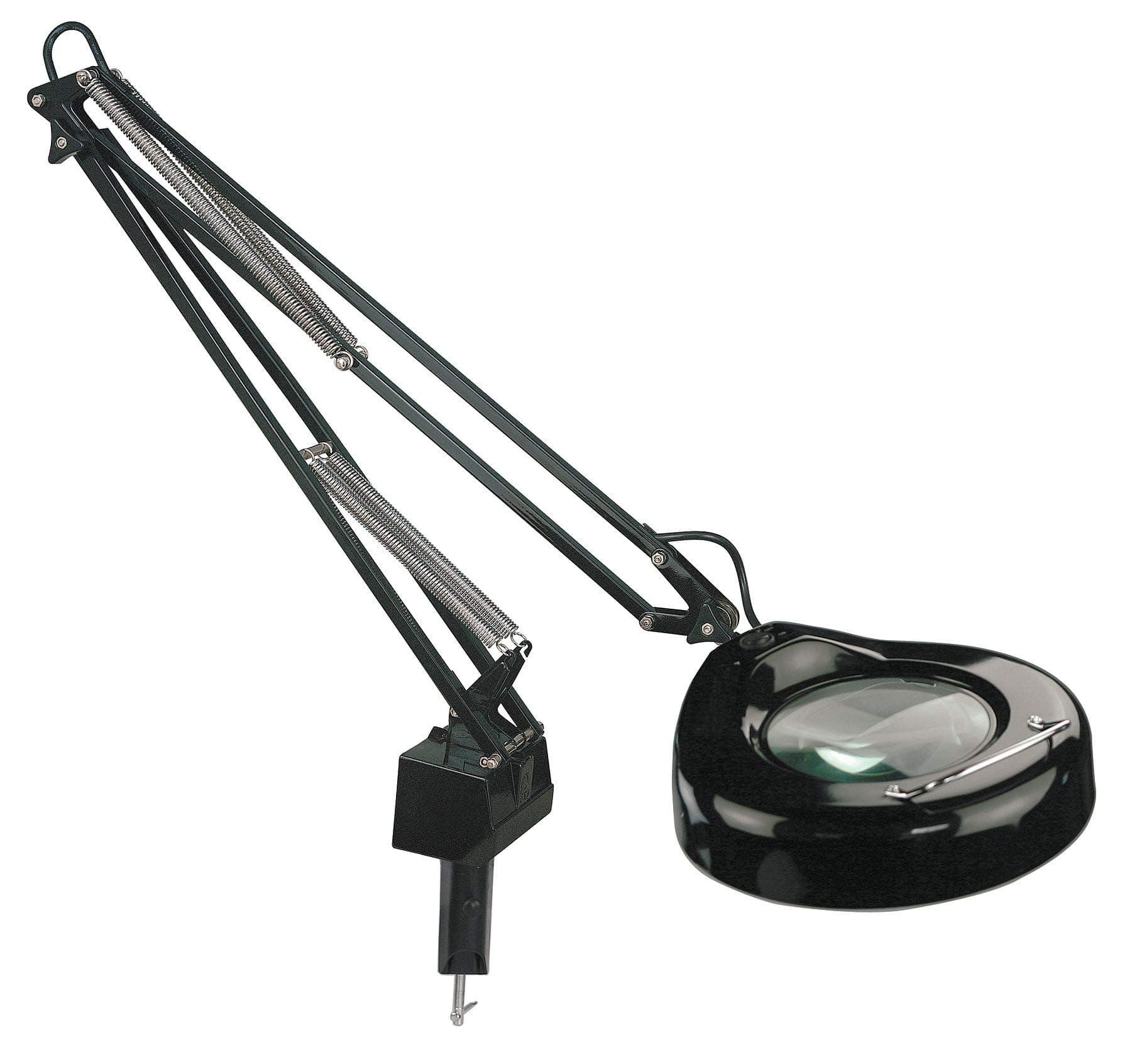 6MNU1 Round Magnifier Light, 2.25, Fluor, Black