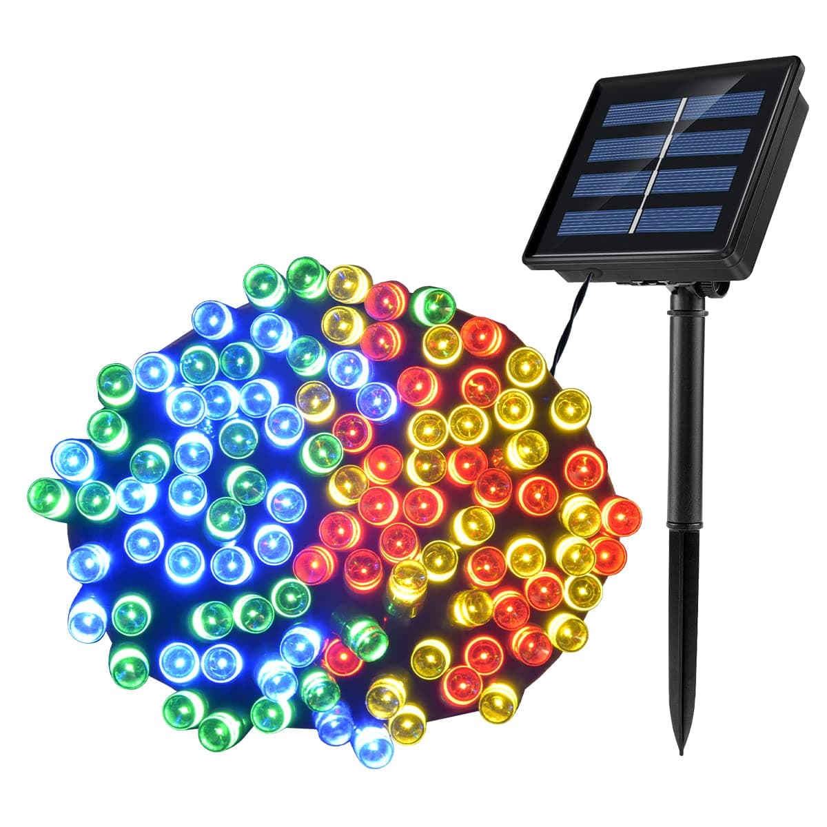 WOWLUX Solar Powered String Lights, 72Ft 200 LED Solar Christmas Decoration Lights, 8 Modes Solar Fairy Waterproof Lights for Christmas Garden Wedding Party Valentine's Day Gift, Multi-Color…