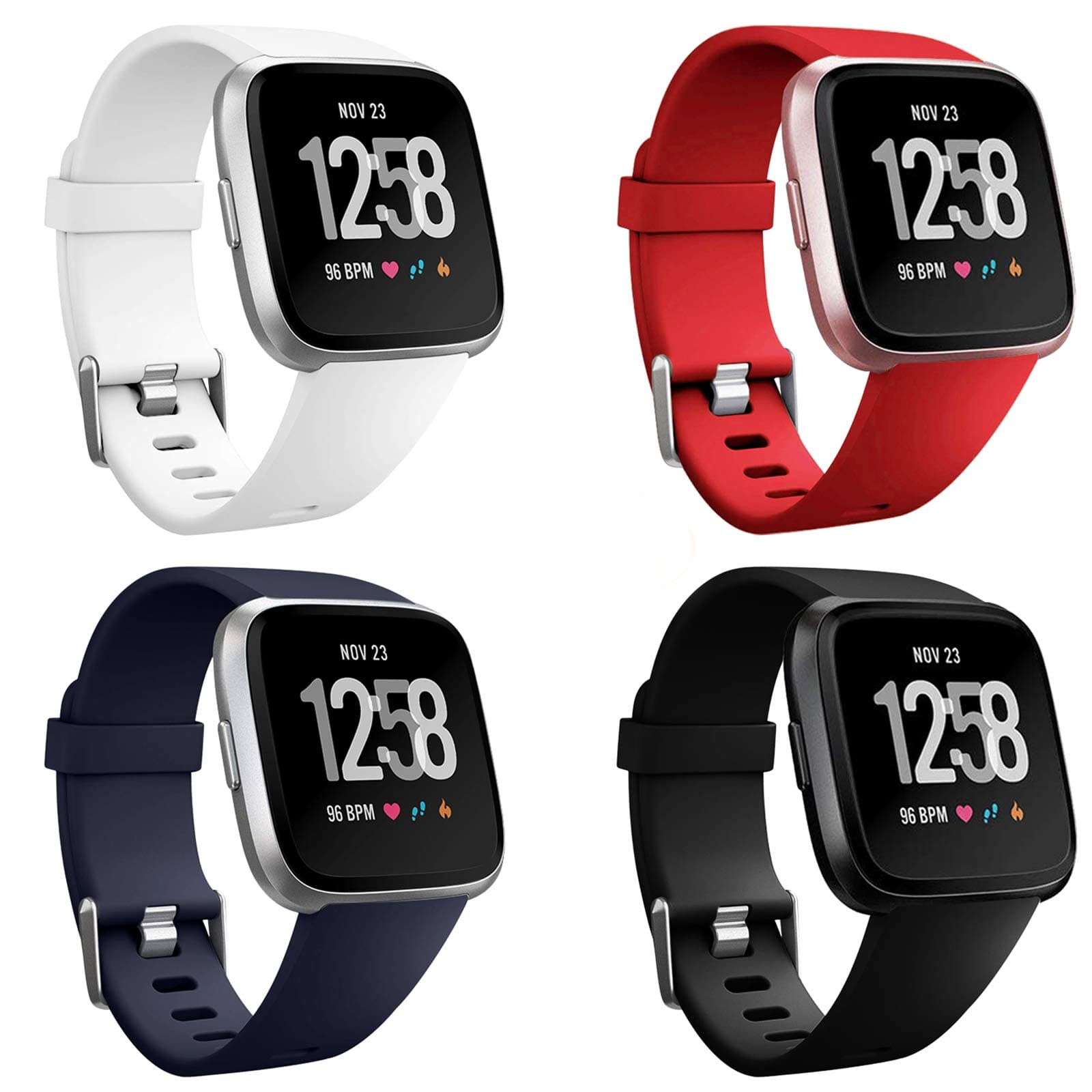 Neitooh 4 Packs Bands Compatible with Fitbit Versa/Fitbit Versa 2