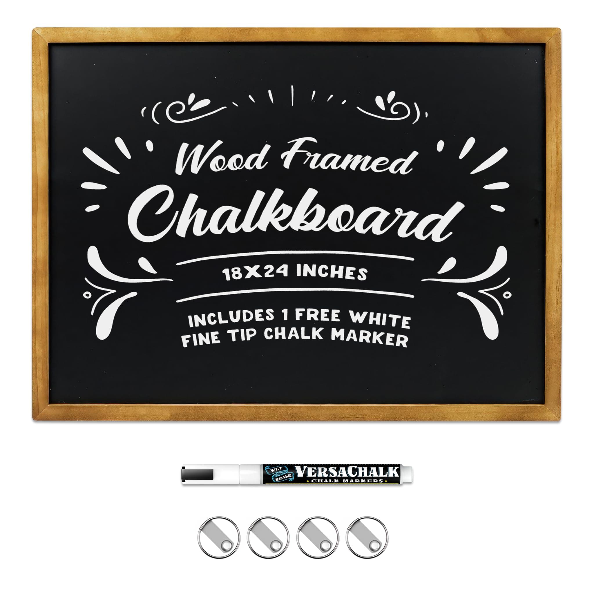 Large Chalk Boards with Frame by VersaChalk (18x210.2 cm Industrial, Porcelain) Framed Chalkboard Sign for Business, Bistro Bar, Sandwich Menu, Sidewalk, Signage Classroom, Wedding