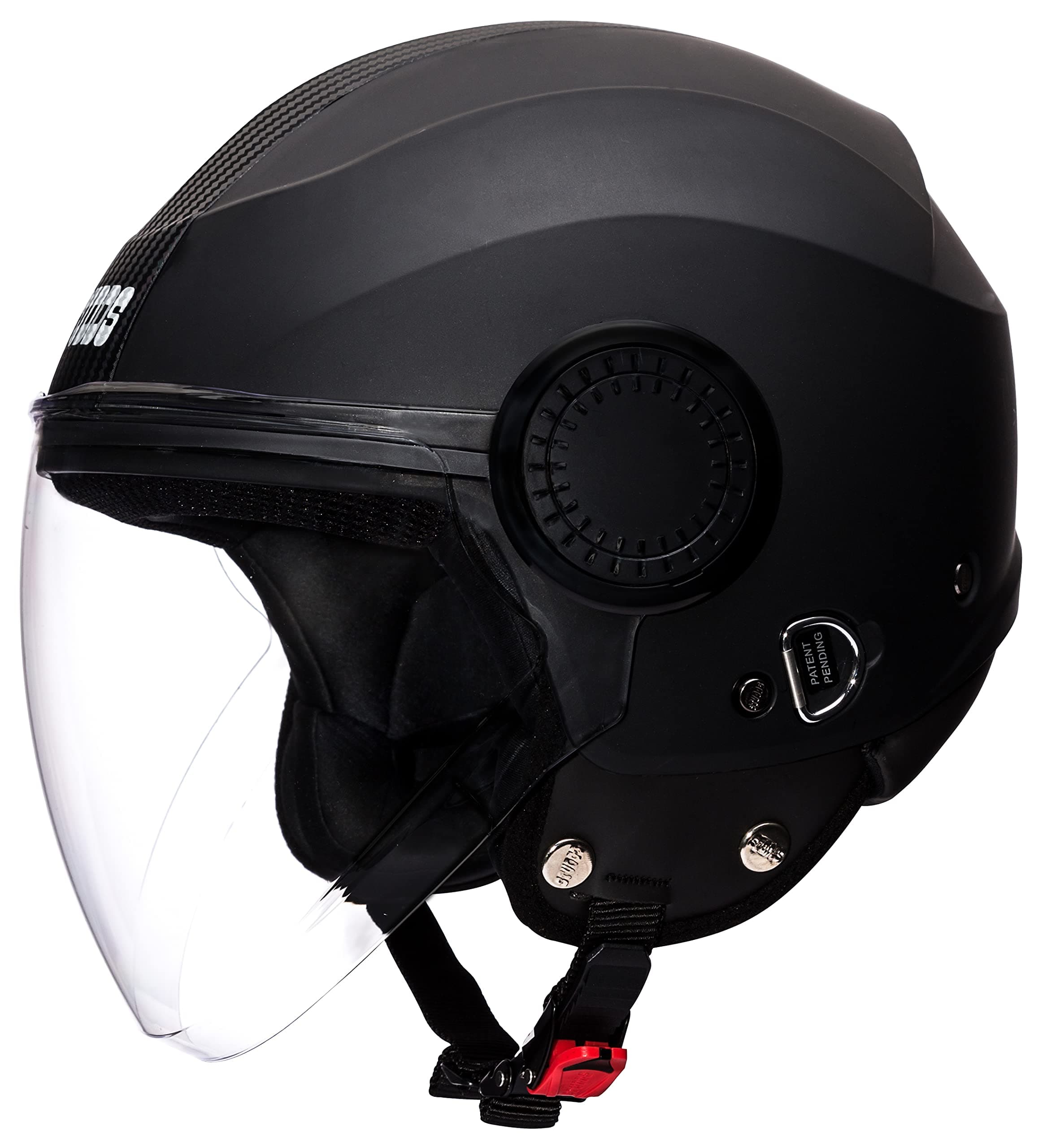 Urban Black with Black Strip Open Face Helmet (L)