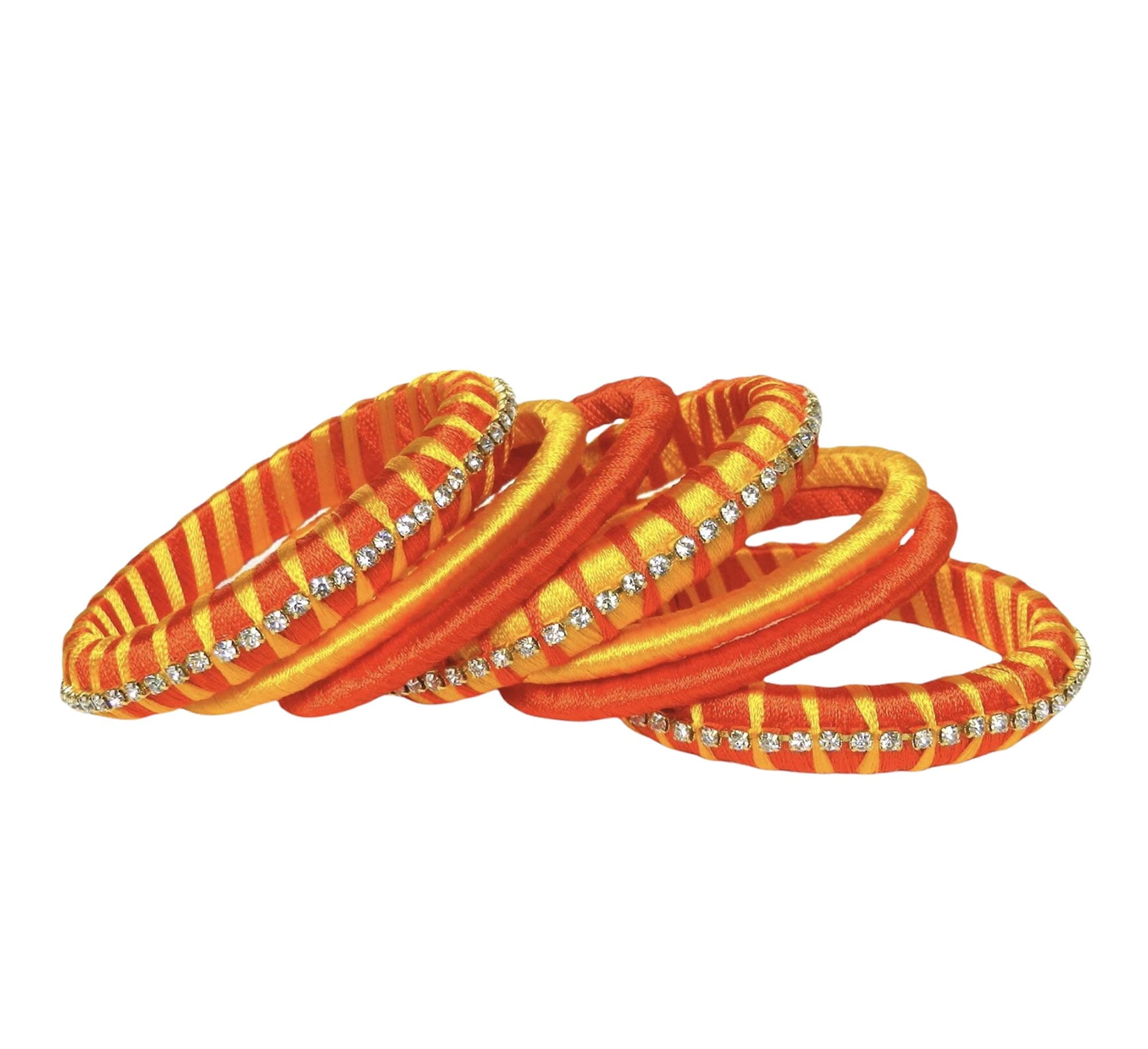 HemasaHand Made Silk Thread Bangle Set For Women