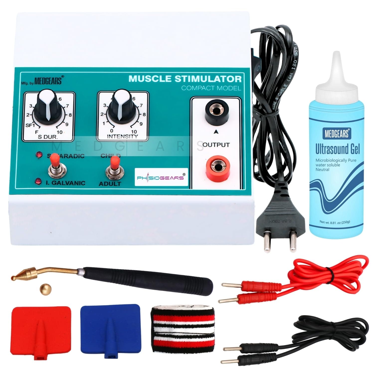 Physiogears Mini MS Machine Muscle Stimulator Machine Galvanic Stimulation Machine with One Year Warranty