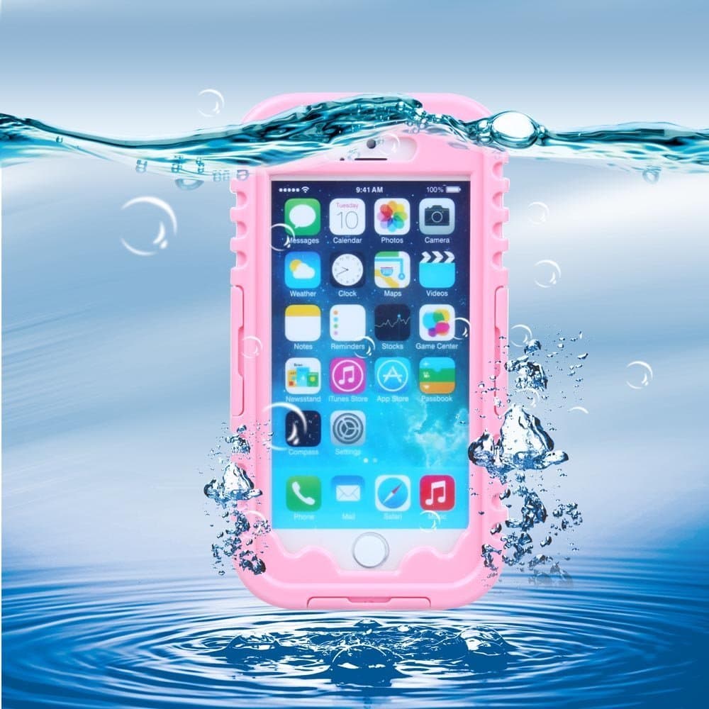 ULIKE New Apple iphone 6 Plus 5.5" Full-body Protection Case Cover with Neck Strap -- Waterproof Dustproof Shockproof Snowproof CrashProof -- Retail Packaging (Pink)
