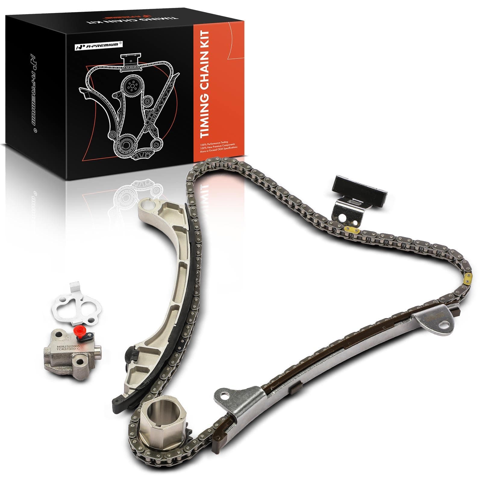 6PCS Engine Timing Chain Kit W/Sprocket & Tensioner & Guide Compatible with Toyota, Lexus & Scion - Camry, RAV4, Highlander, Sienna, Avalon, Venza, ES300h, NX300h, tC - L4 2.5L 2.7L