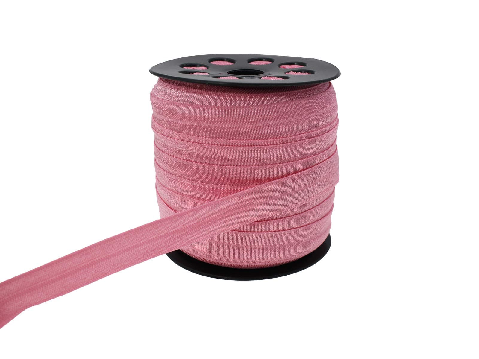 Deep Pink Fold Over Elastic 5/8 inch 15mm Elastic Bands for Sewing 40 Yards Wide Elastic Headbands Stretchy Ribbon for Crafts-Elastic Straps Trim for Girls Hair Ties-Bow-DIY Projects-Clothes