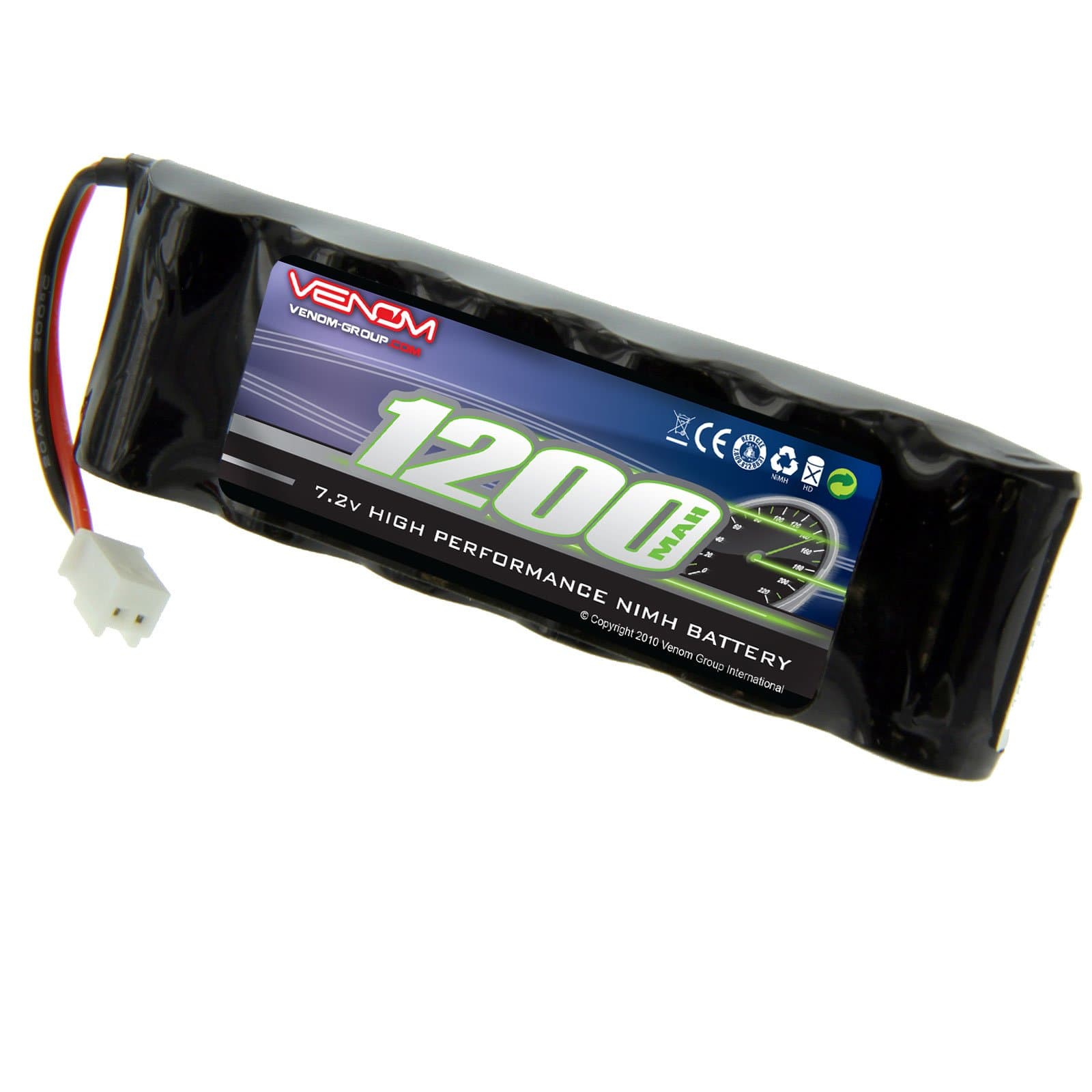 Venom 7.2v 1200mAh 6-Cell Flat NiMH Battery with Micro Molex Plug