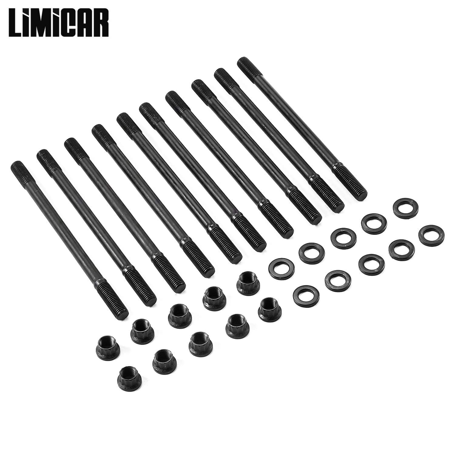 LIMICAR Head Bolt Studs Kit 208-4601 Compatible with Honda Civic Si and Del Sol 1.6L B16 B16A B16A1 B16A2 DOHC VTEC